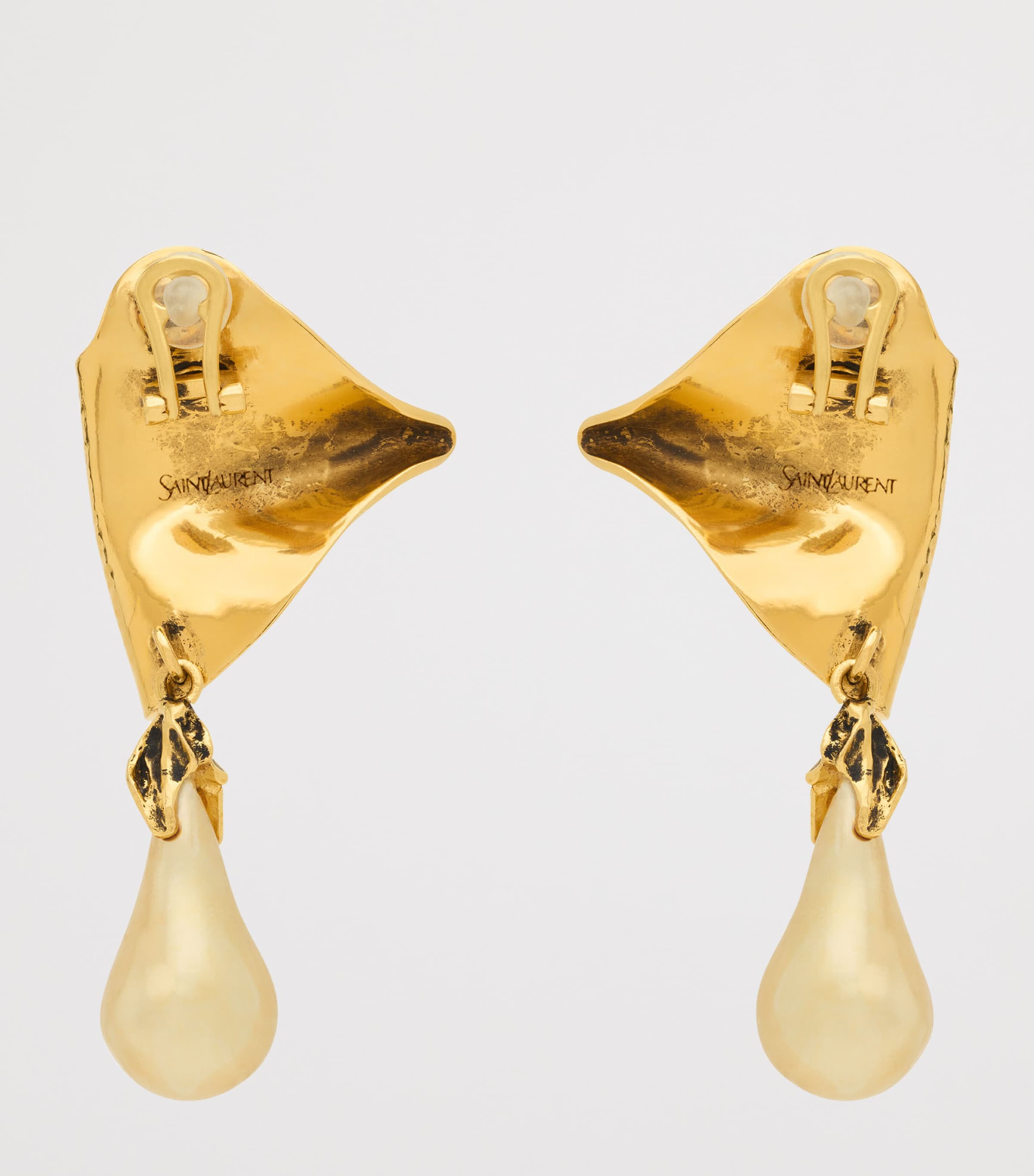 Saint Laurent Faux Pearl Cassandra Earrings Image 4