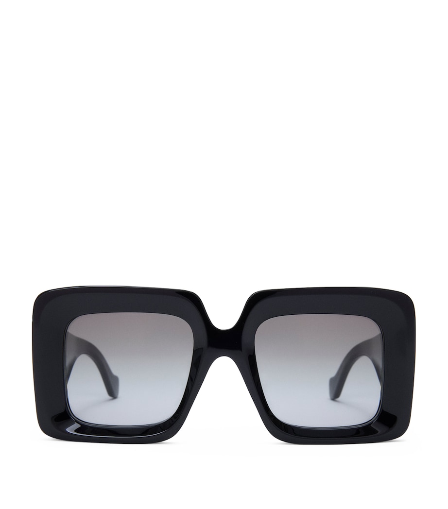 Bevelled Square Sunglasses BLACK Image 1
