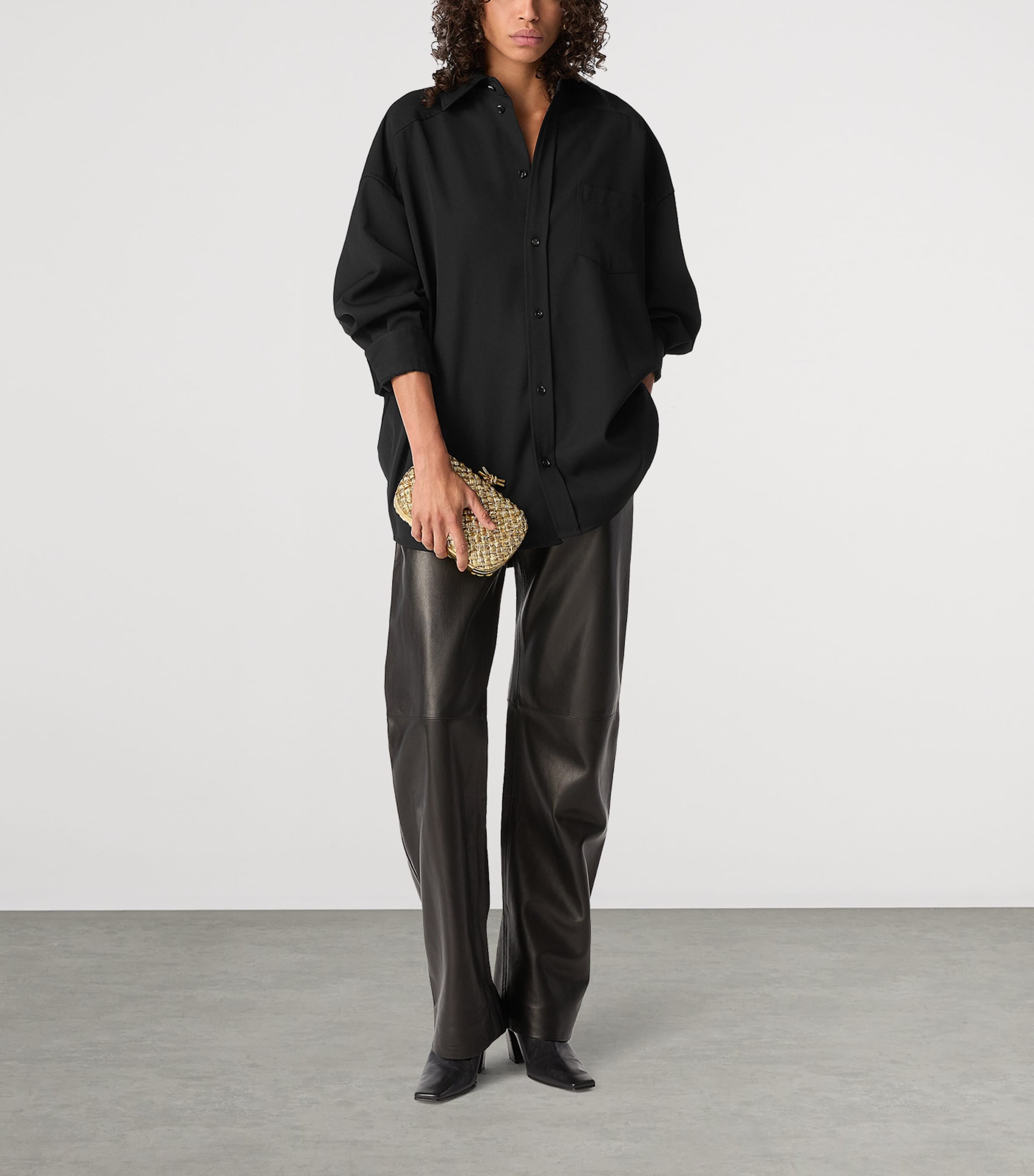 Leather Knot Minaudière Clutch Bag 8257 Image 2