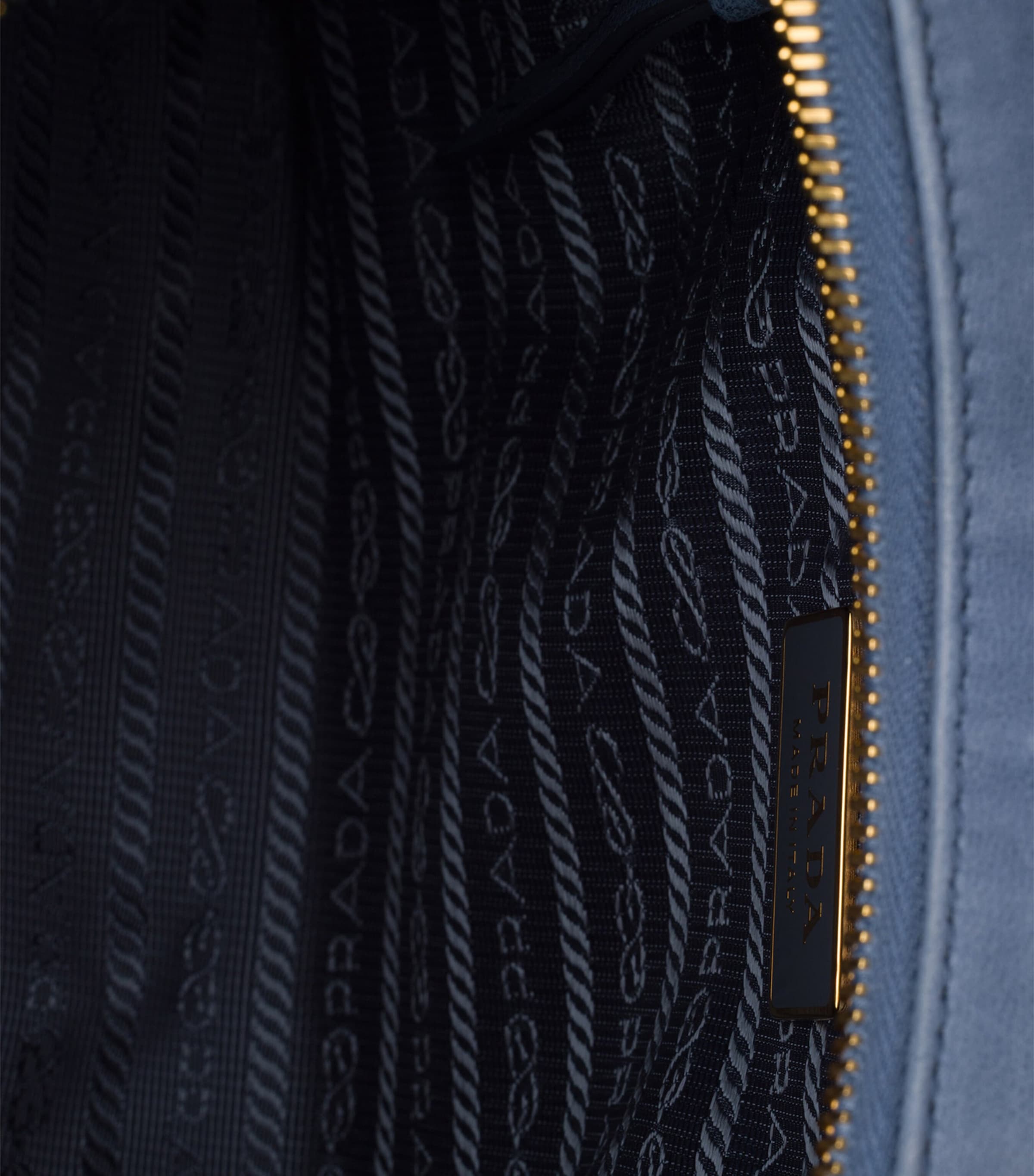 Prada Large Nappa Leather Explore Shoulder Bag Blue Image 8