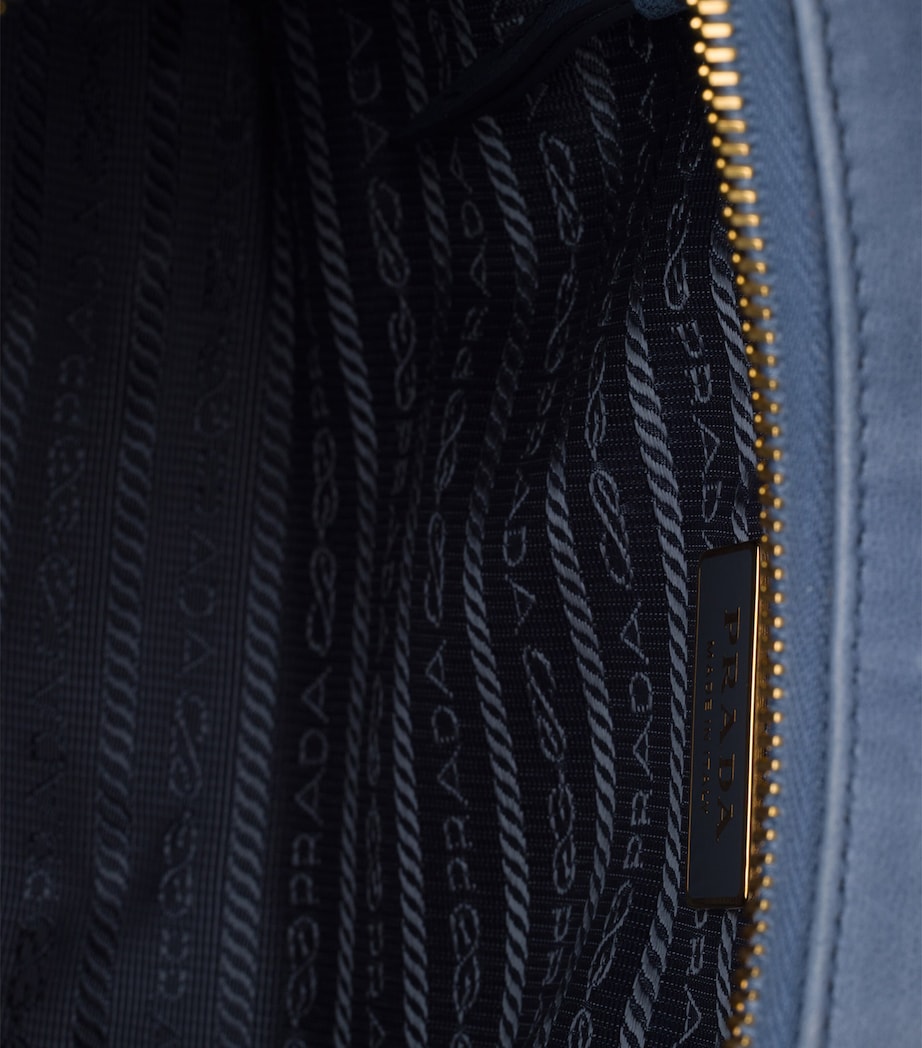 Prada Large Nappa Leather Explore Shoulder Bag Blue Image 8