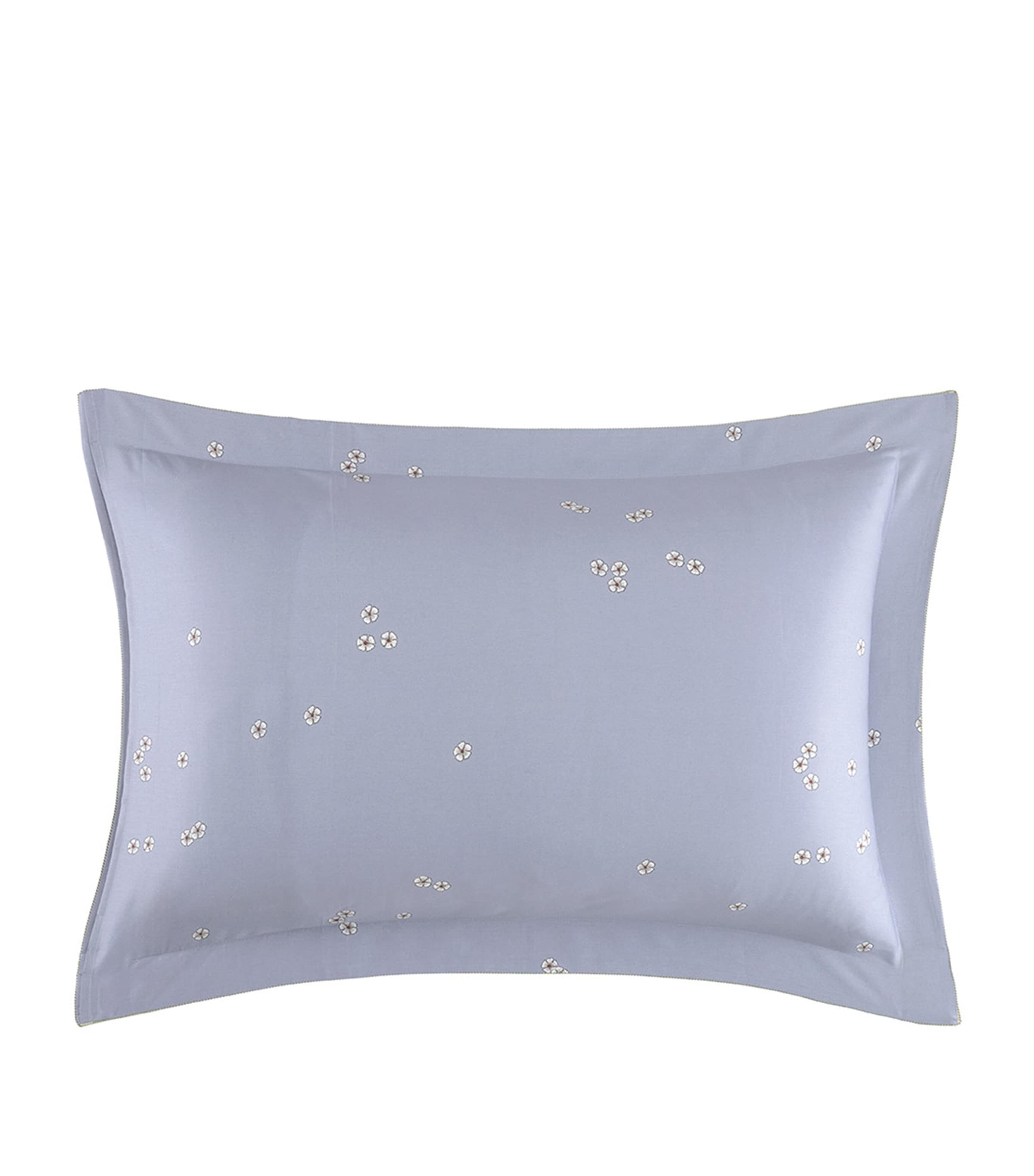 Yves Delorme Organic Cotton Rameau Oxford Pillowcase (50cm x 75cm) Blue Image 3