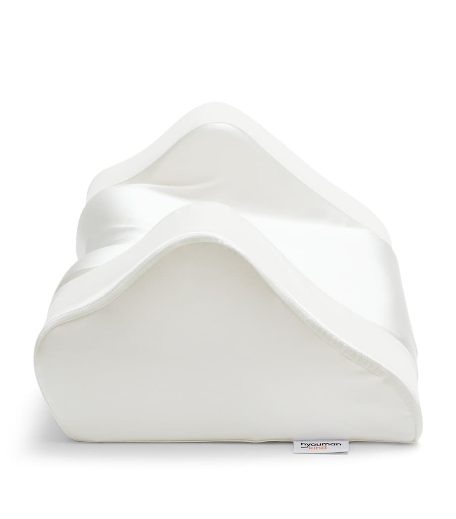 Back Sleep Pillow with Silk Pillowcase (32cm x 57cm) WHITE Image 3