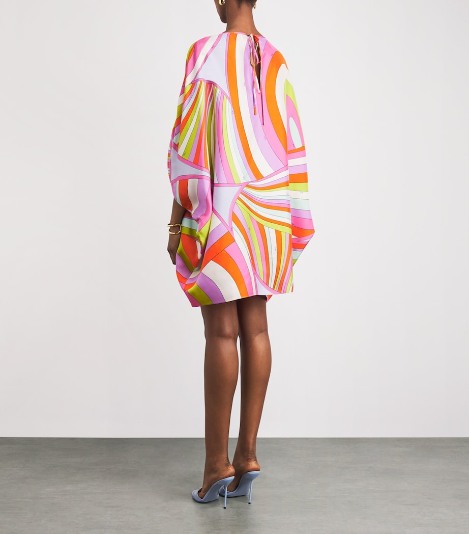 PUCCI Womens Silk Printed Kaftan Mini Dress Image 4