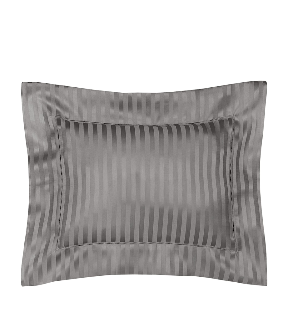 Raso Rigato Pillowcase (30cm x 40cm) CHARCOAL Image 1