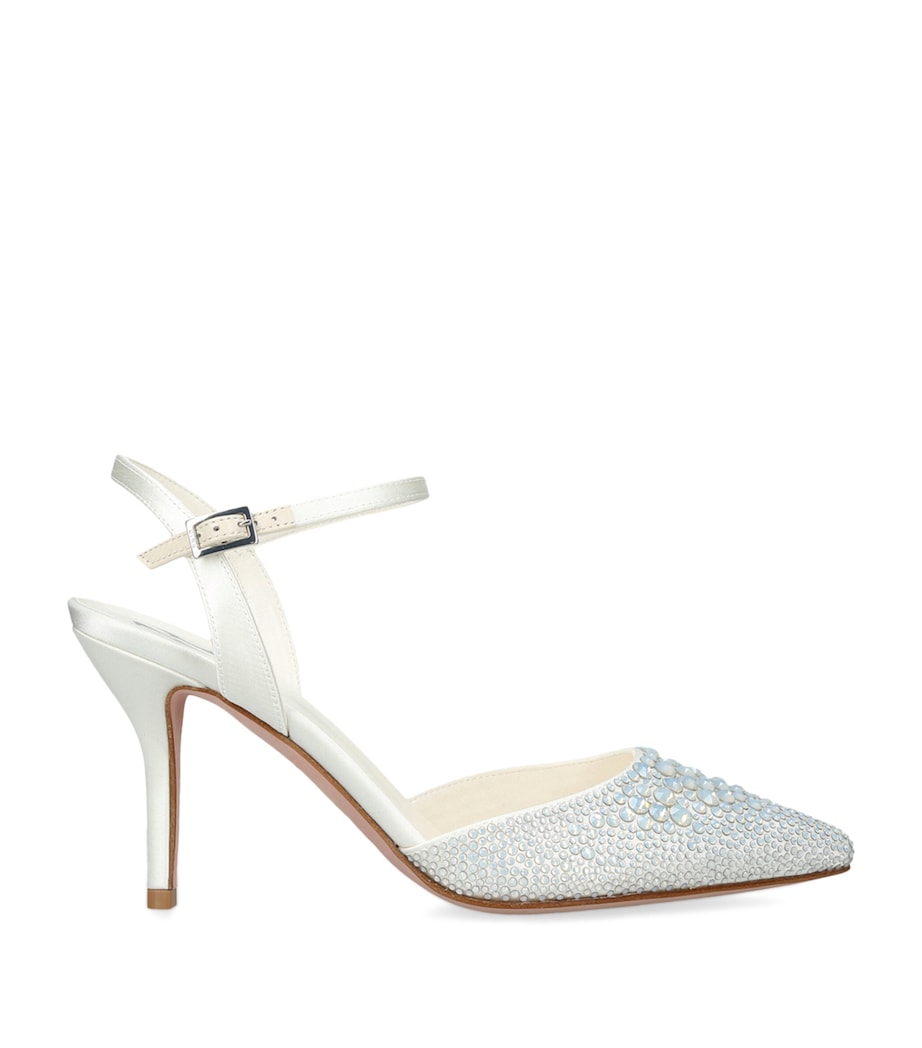 Satin Embellished Karla Pumps 85 CREAM COMB Image 1