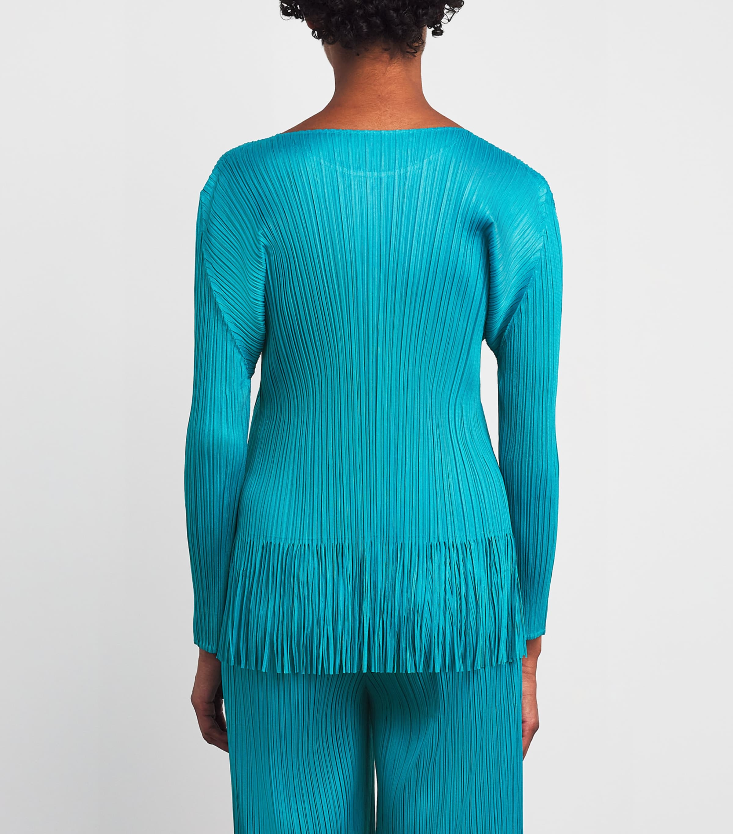 Wave Long-Sleeve Top TURQUOISE BLUE Image 4