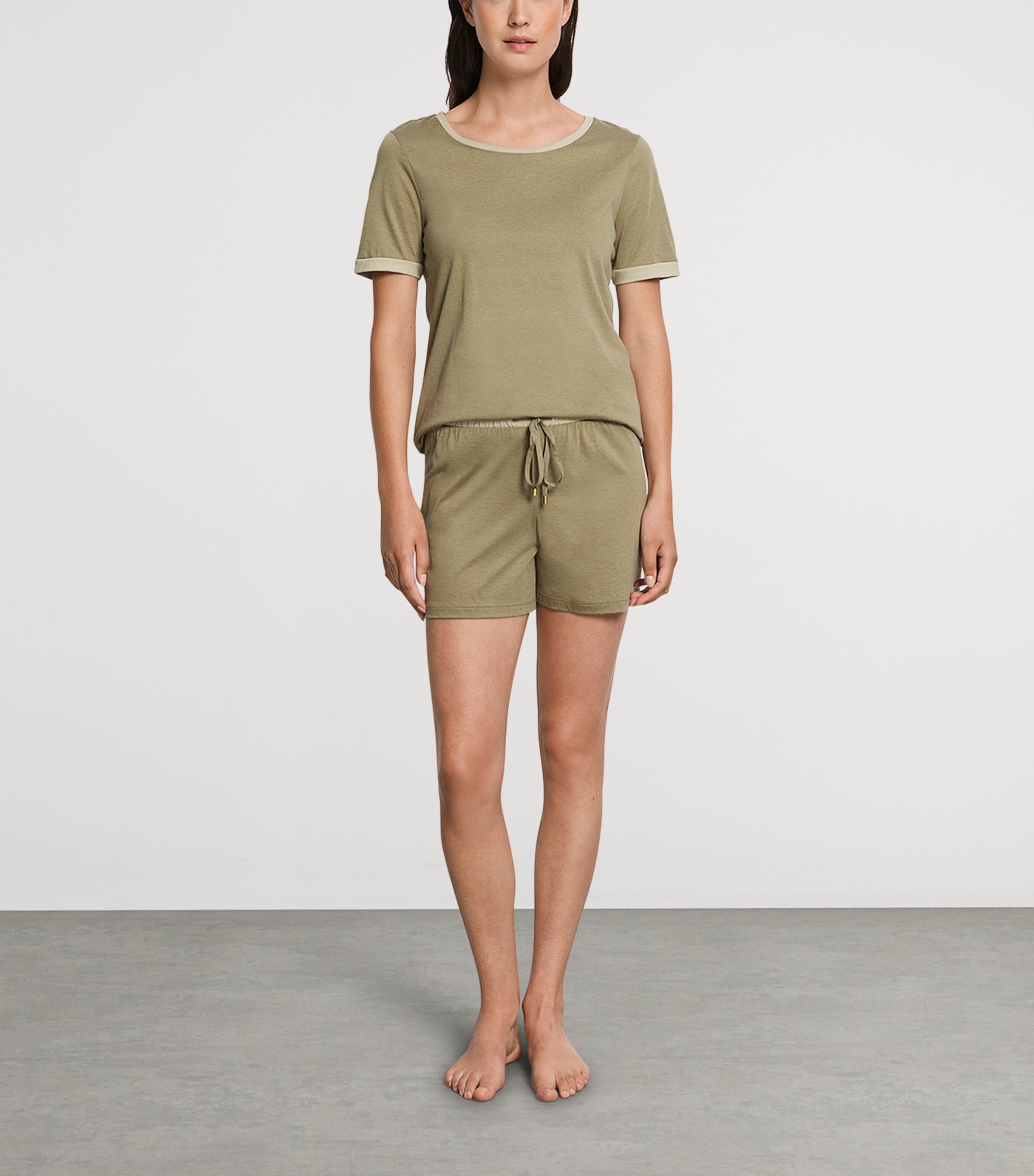 Cotton-Blend Laura Pyjamas COVERT GREEN Image 4