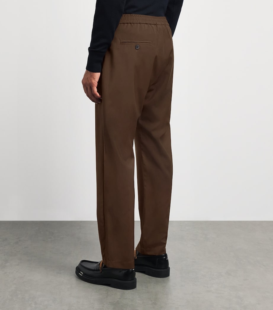 Barena Mens Virgin Wool Elasticated Trousers Toffee Image 5