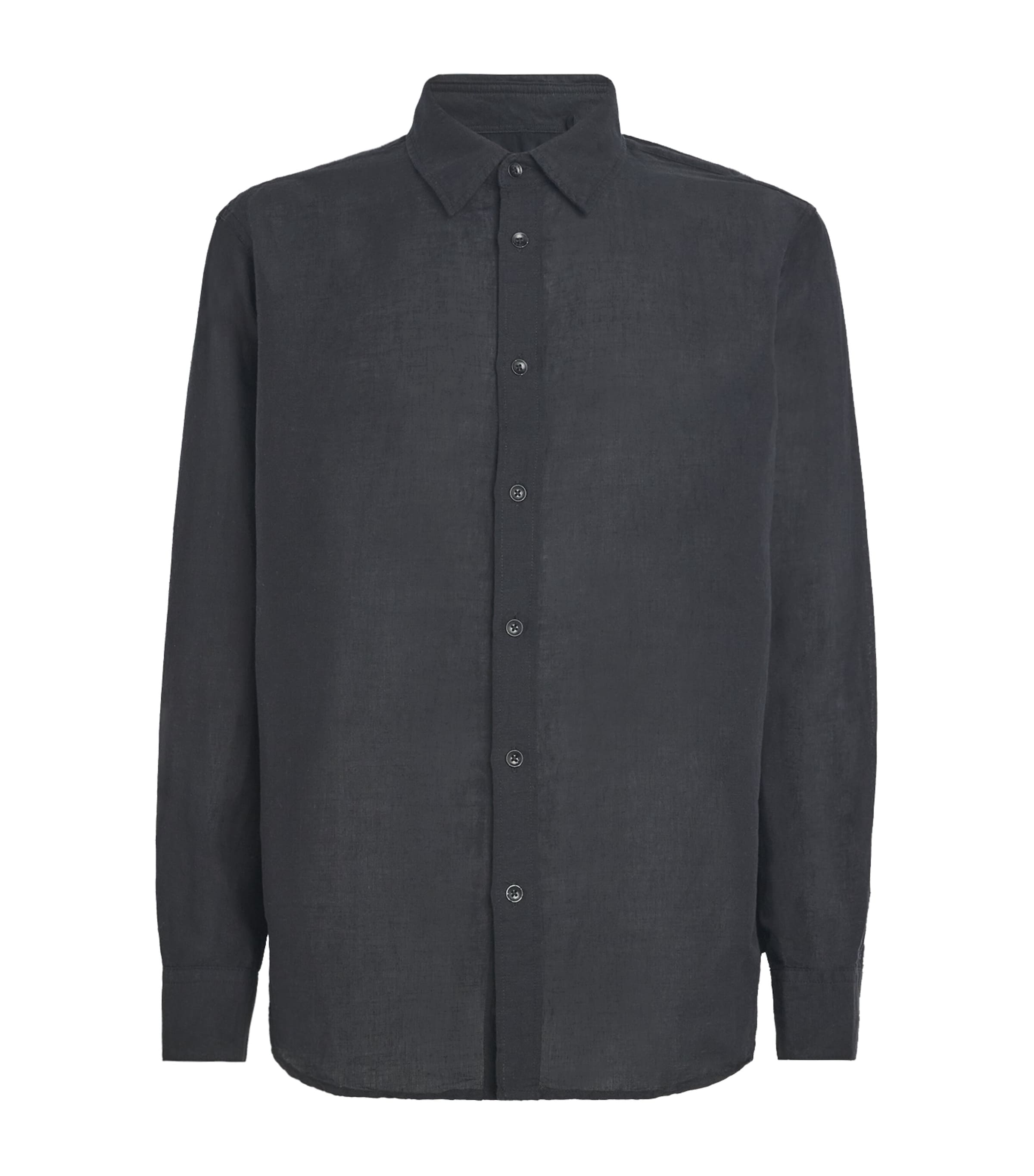 Rag & Bone Linen Cotton-blend Finch Shirt In Black