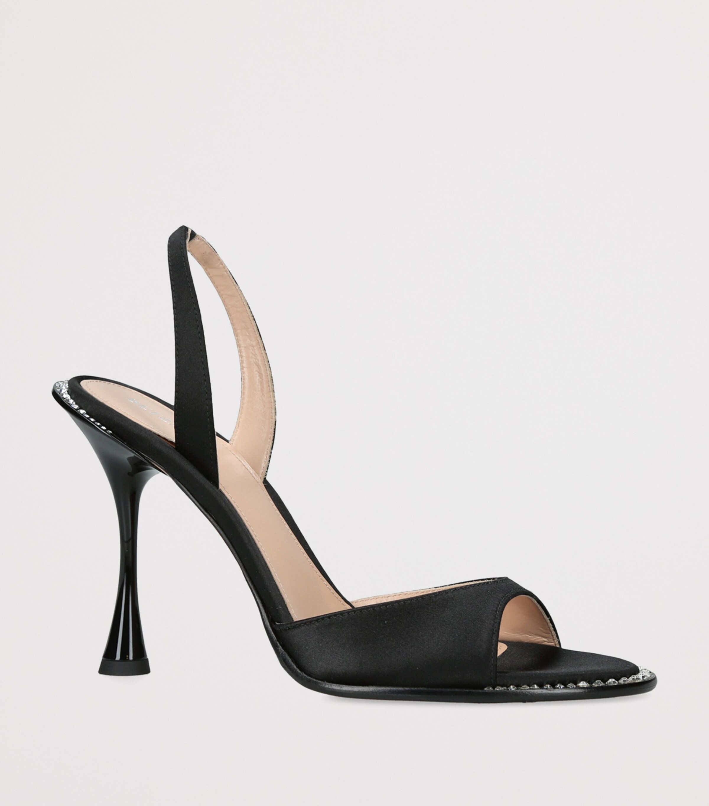 BETZÁBE Satin Slingback Sandals 100 Black Image 2