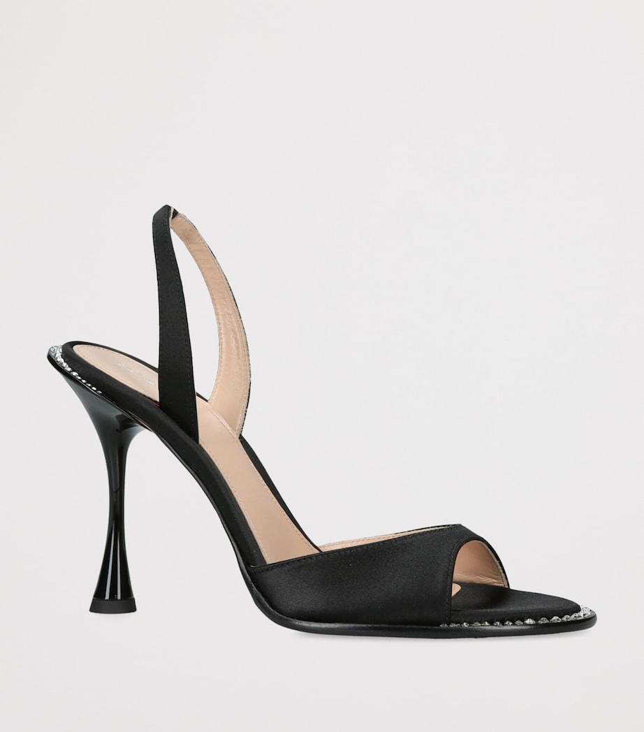 BETZÁBE Satin Slingback Sandals 100 Black Image 2