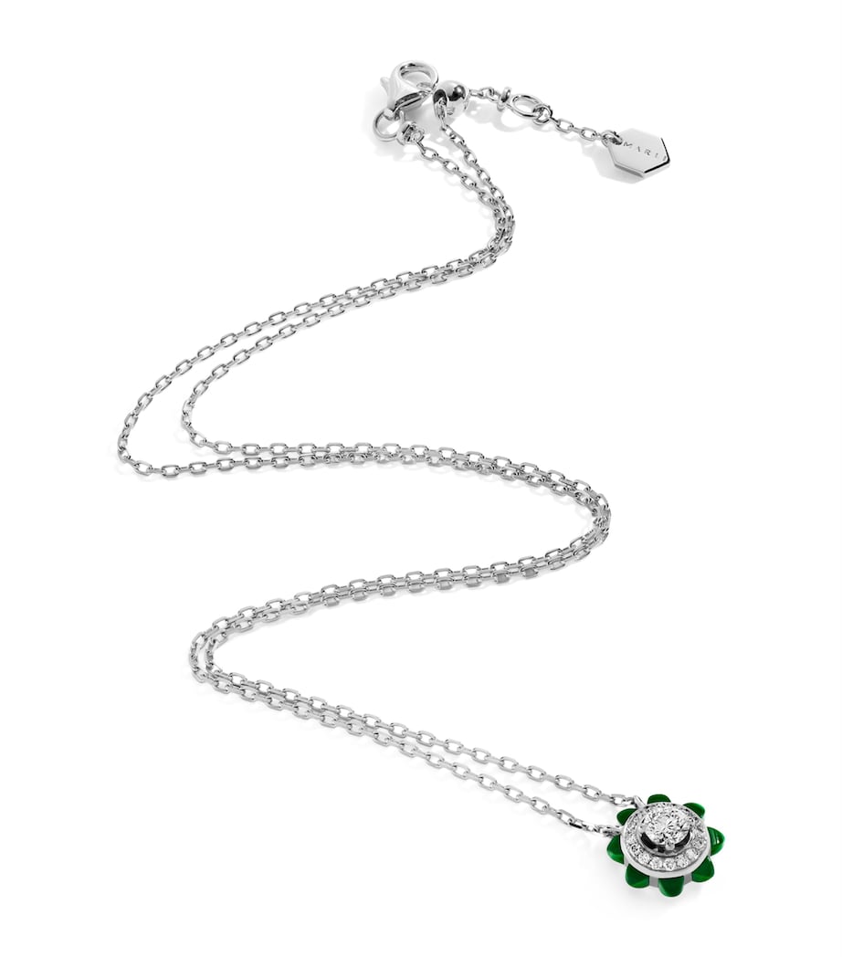 White Gold and Diamond Tip-Top Necklace WHITE GOLD Image 1
