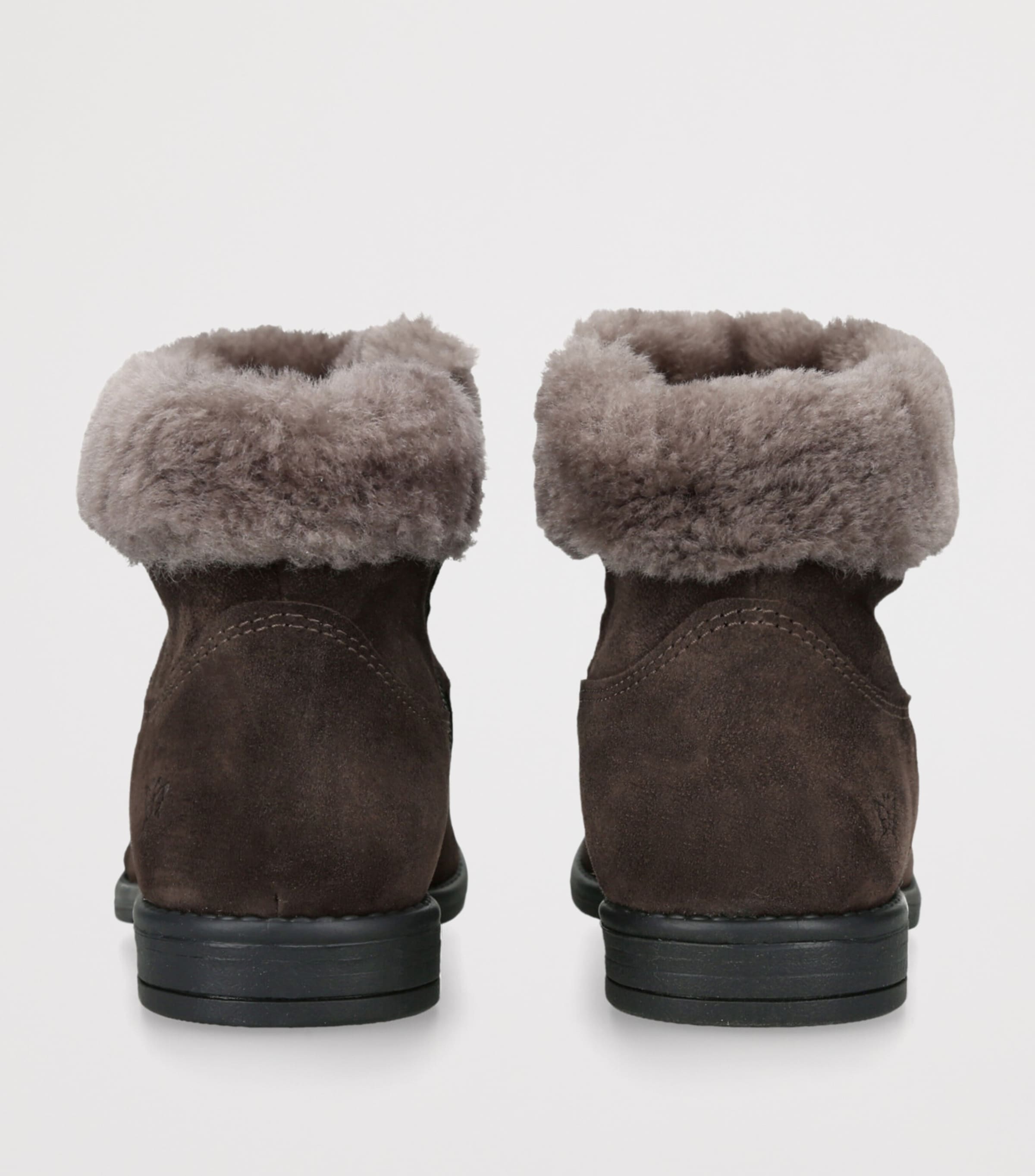 Suede Matilda Ankle Boots DARK BROWN Image 2