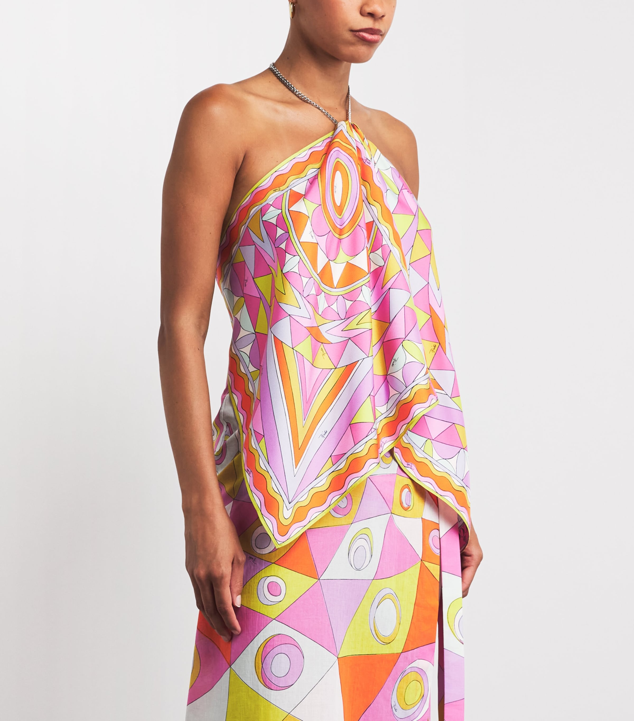 PUCCI Womens Silk Halterneck Top Image 4