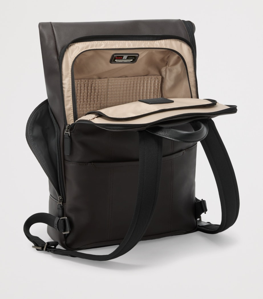 Leather Osborn Roll-Top Backpack ESPRESSO BROWN Image 4
