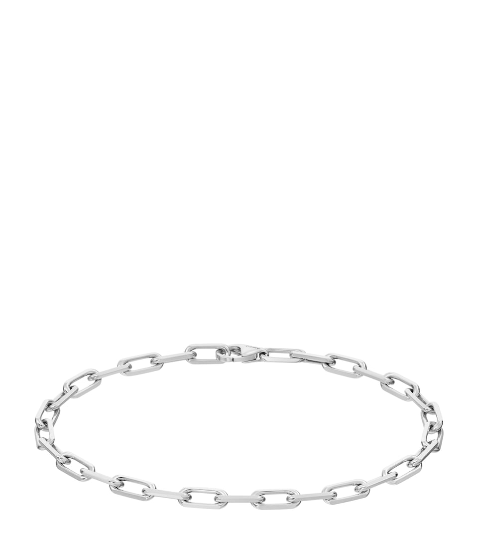 Small White Gold Santos de Cartier Chain Bracelet