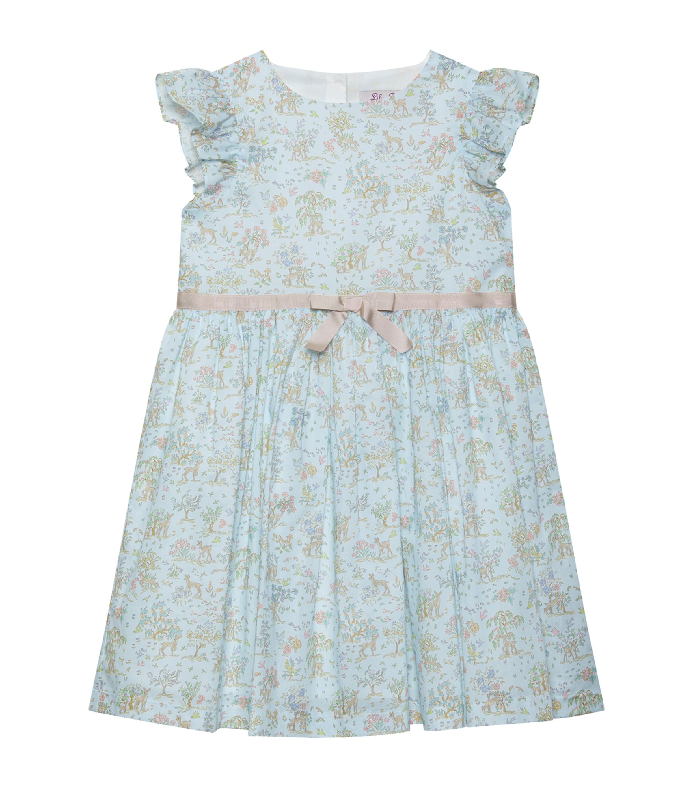 Shop Trotters Etta Fawn Frill Dress In Blue