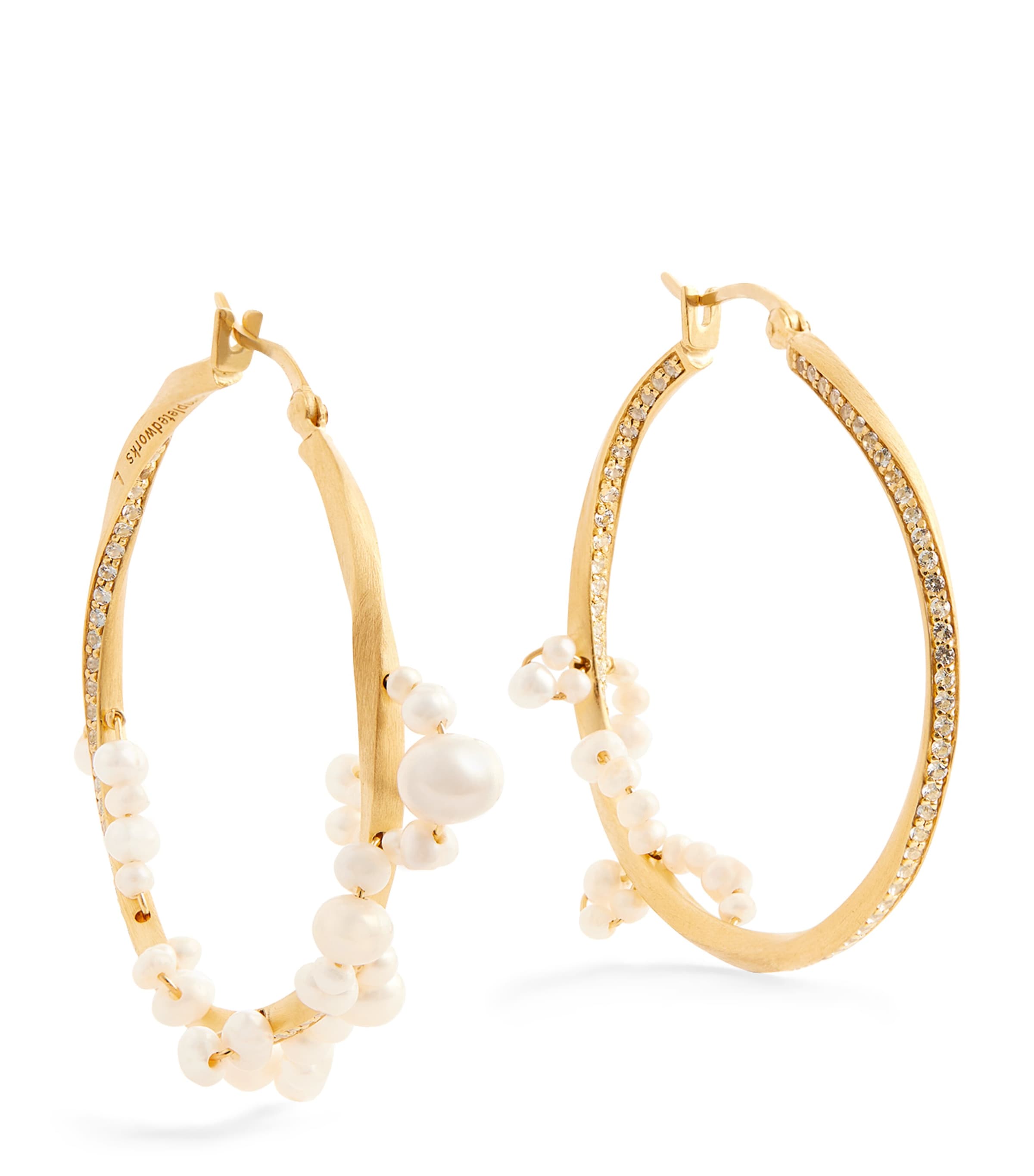 Completedworks Gold Vermeil, Pearl And White Topaz Manifold Ii Earrings