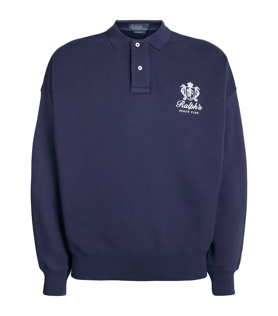 Polo Ralph Lauren Mens Cotton-Blend Beach Club Polo Sweater Dark Cobalt Image 1