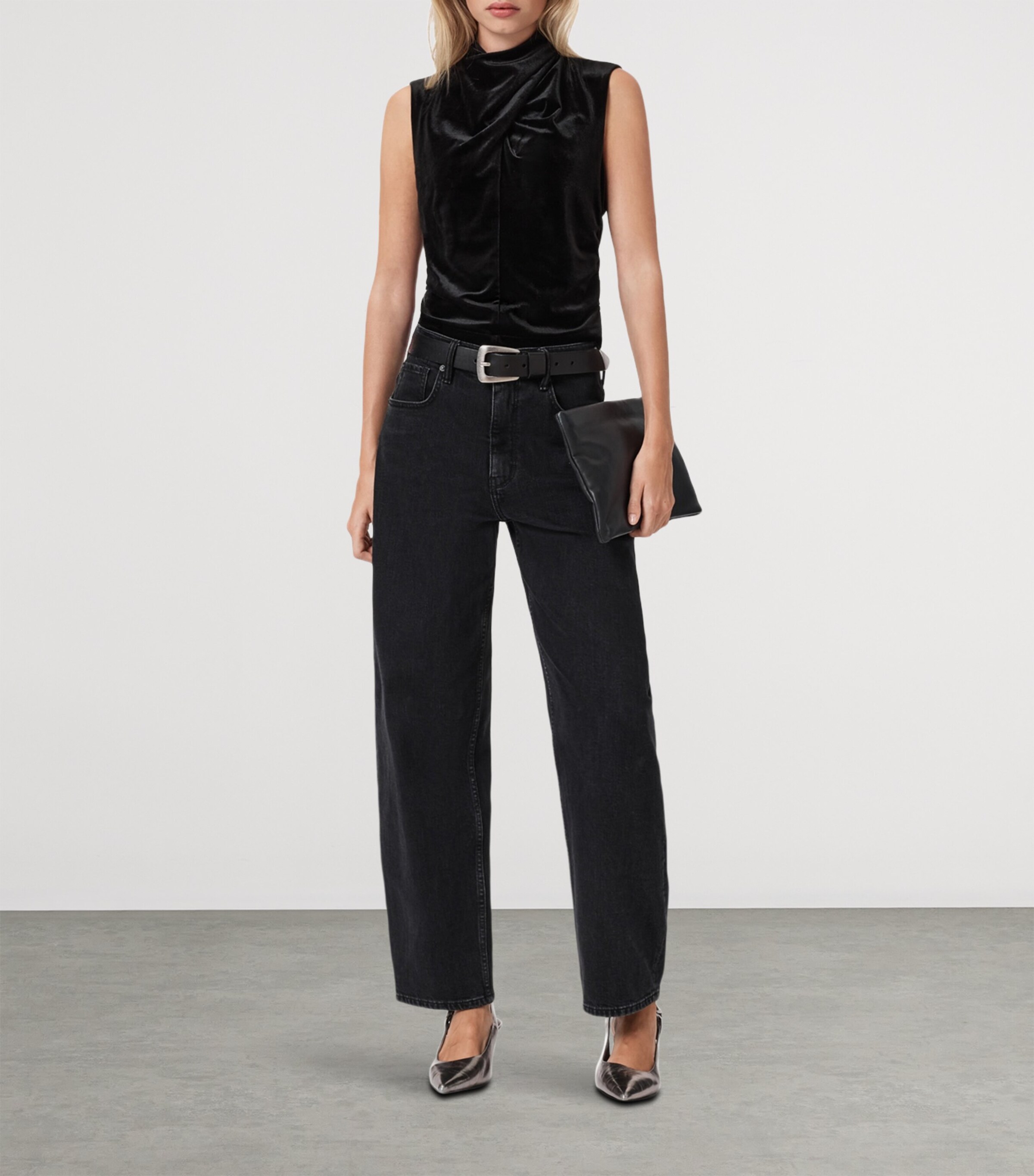 Velvet Tia Tank Top BLACK Image 3