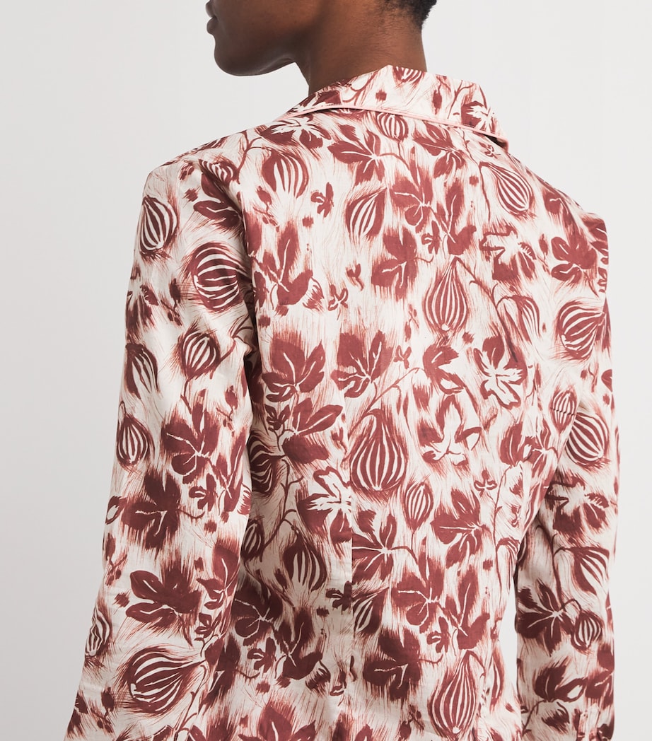 Fig Print Alma Classic Pyjama Set CREAM BU/RED PI Image 4