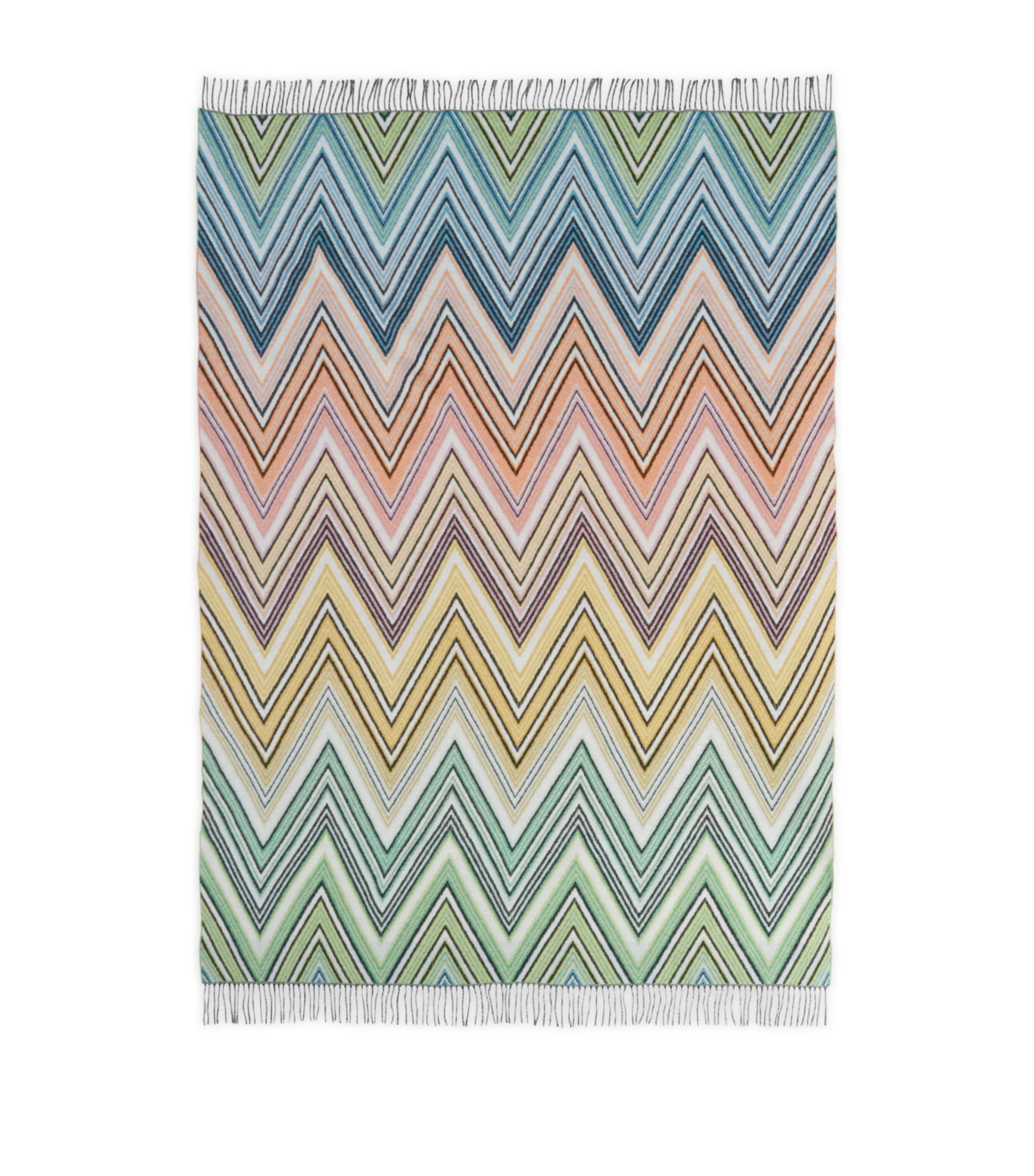 Missoni Home Wool-Blend Plume Throw (130cm x 190cm) Green Multicolor Image 1