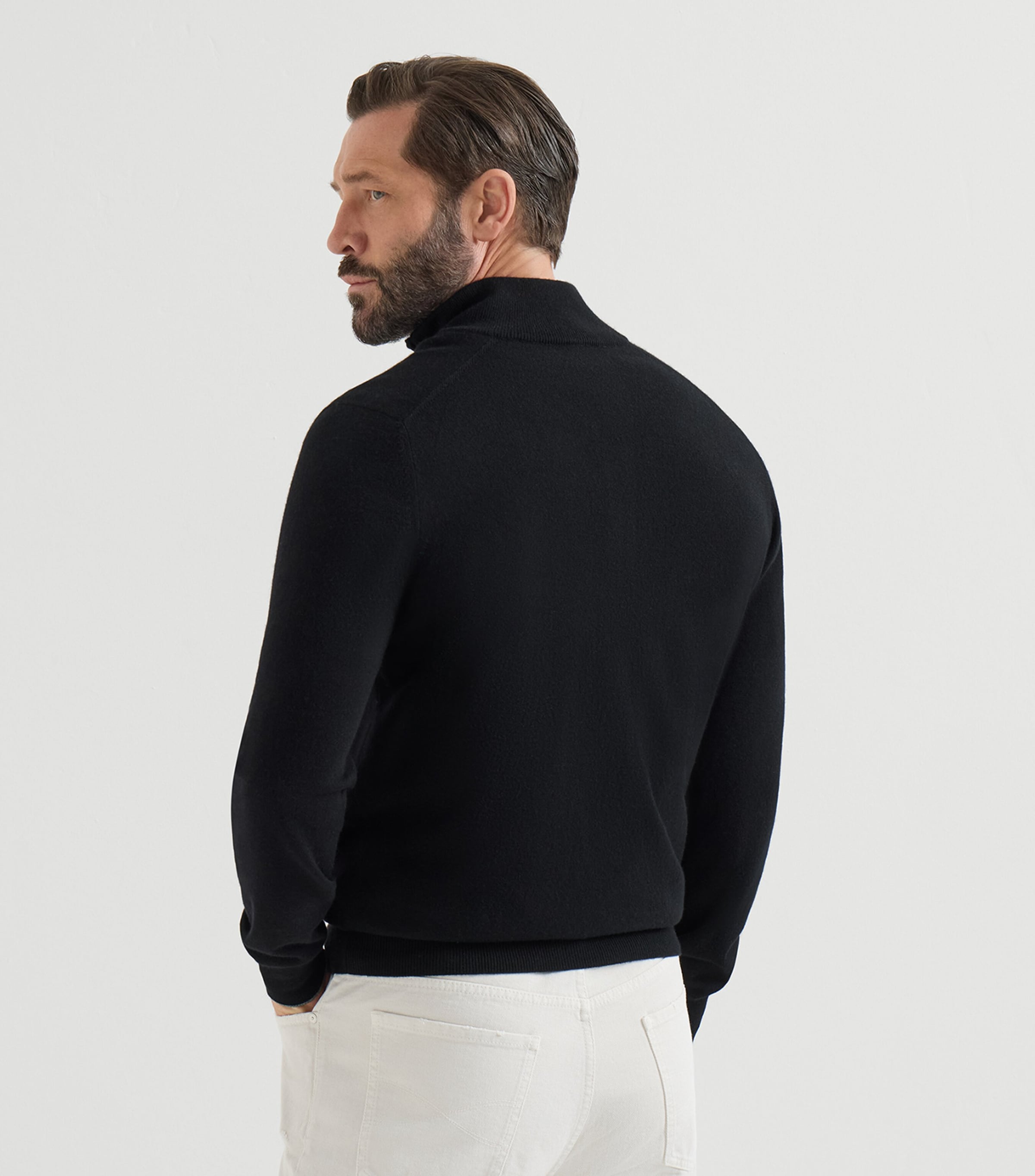 Brunello Cucinelli Mens Cashmere Quarter-Zip Sweater Image 5