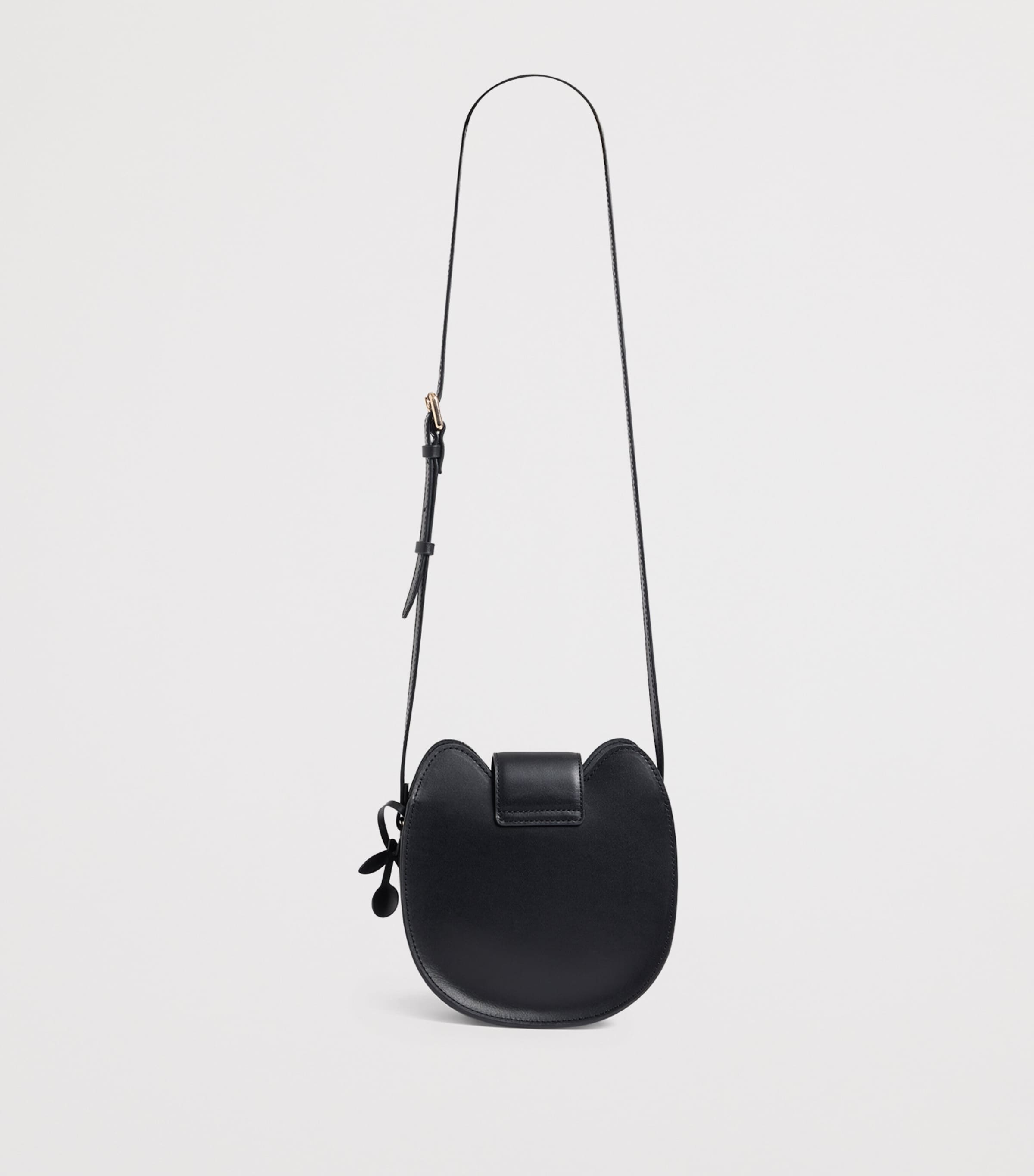 Leather Juro Cat Cross-Body Bag NOIR Image 2