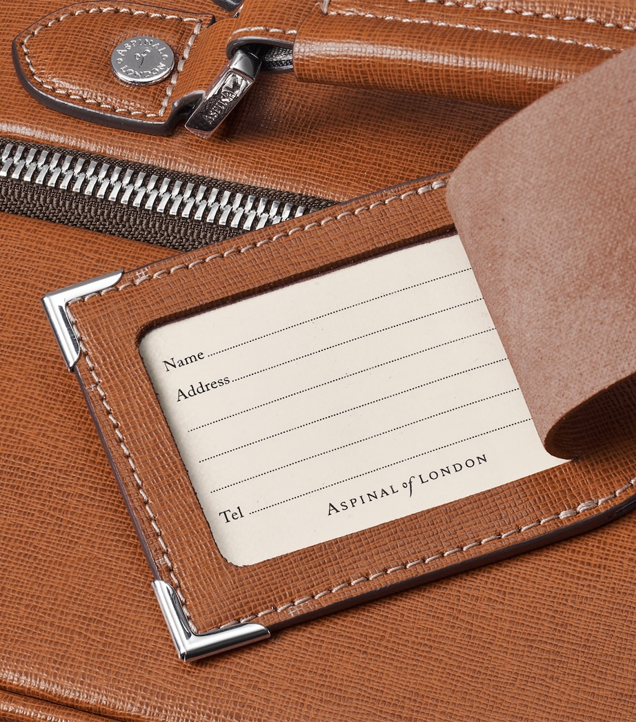 Leather Cabin Suitcase TAN Image 8