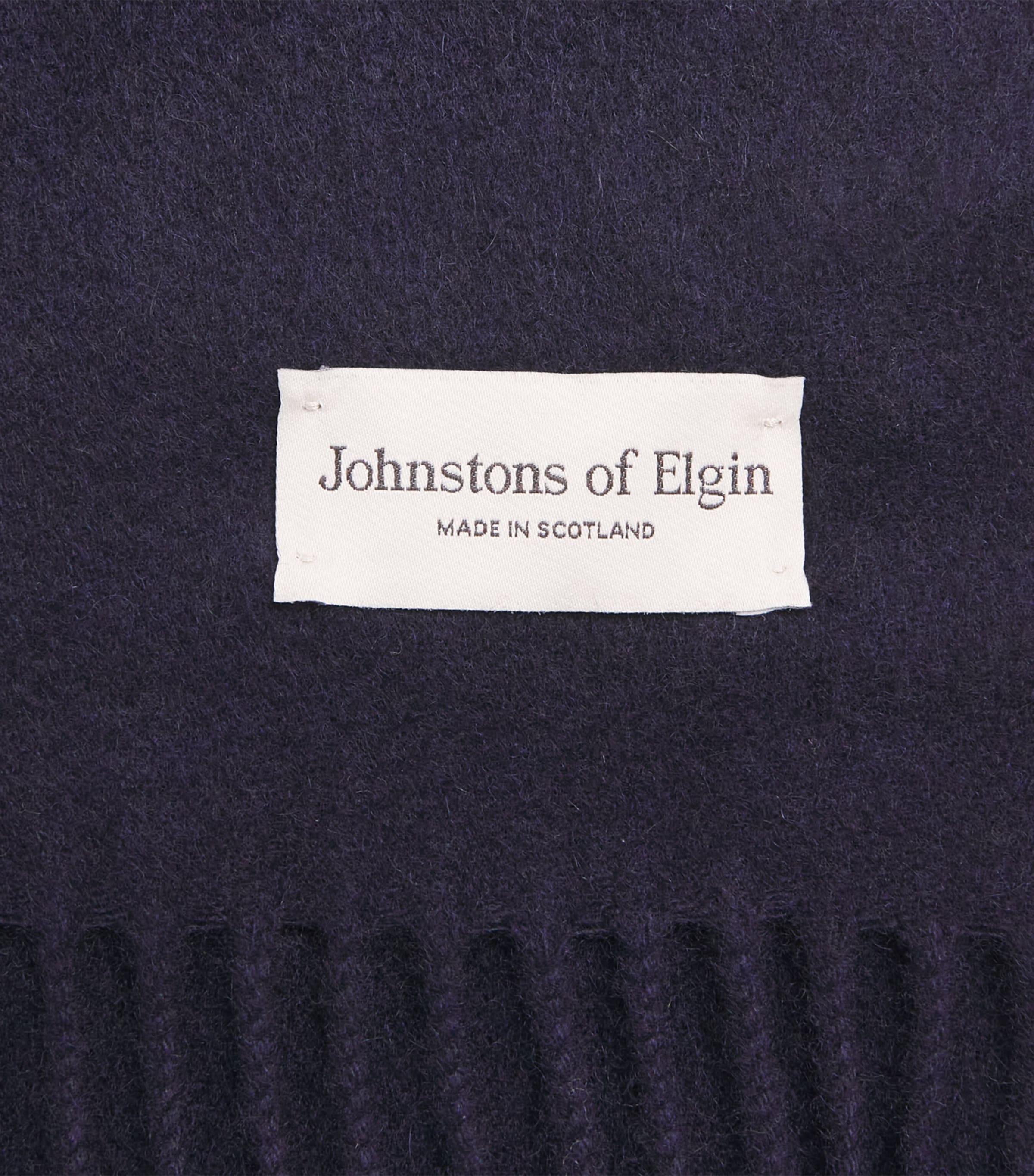 Johnstons Of Elgin Natural Cashmere Scarf Dark Navy Image 4