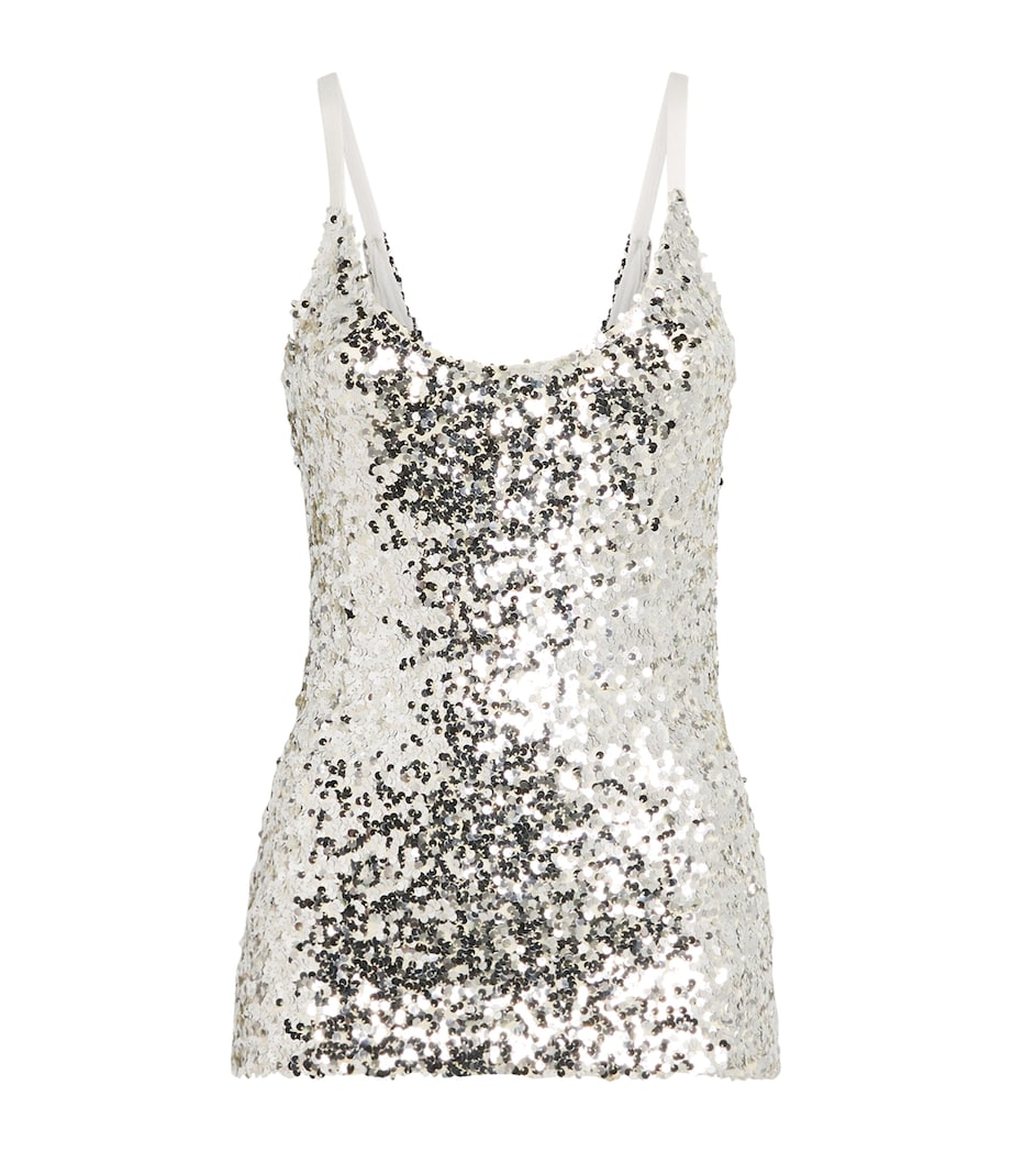 Sequin Danae Top IVORY SILVER Image 1