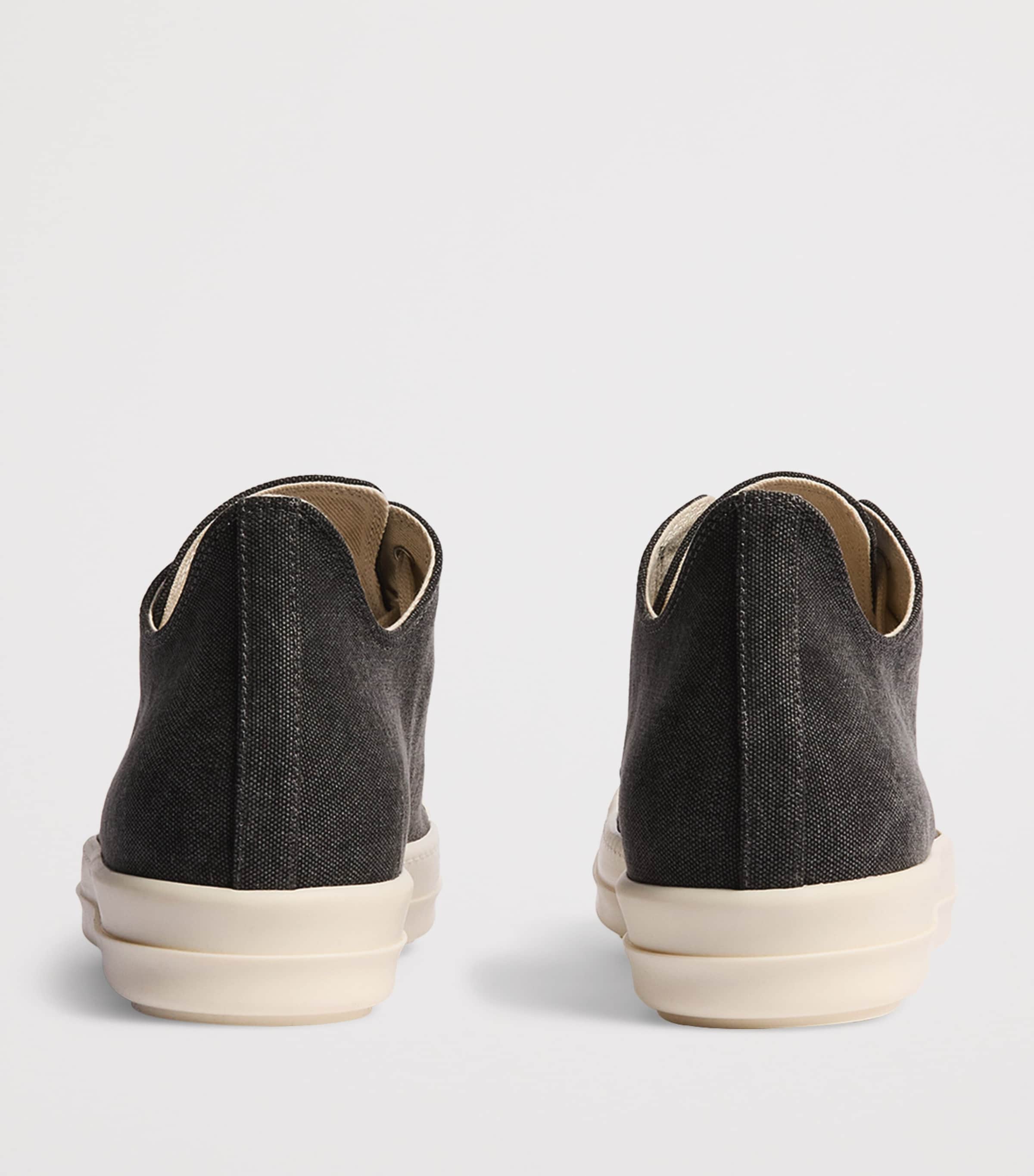 Rick Owens Canvas Low-Top Sneakers Grvl/mlk/mlk Image 4
