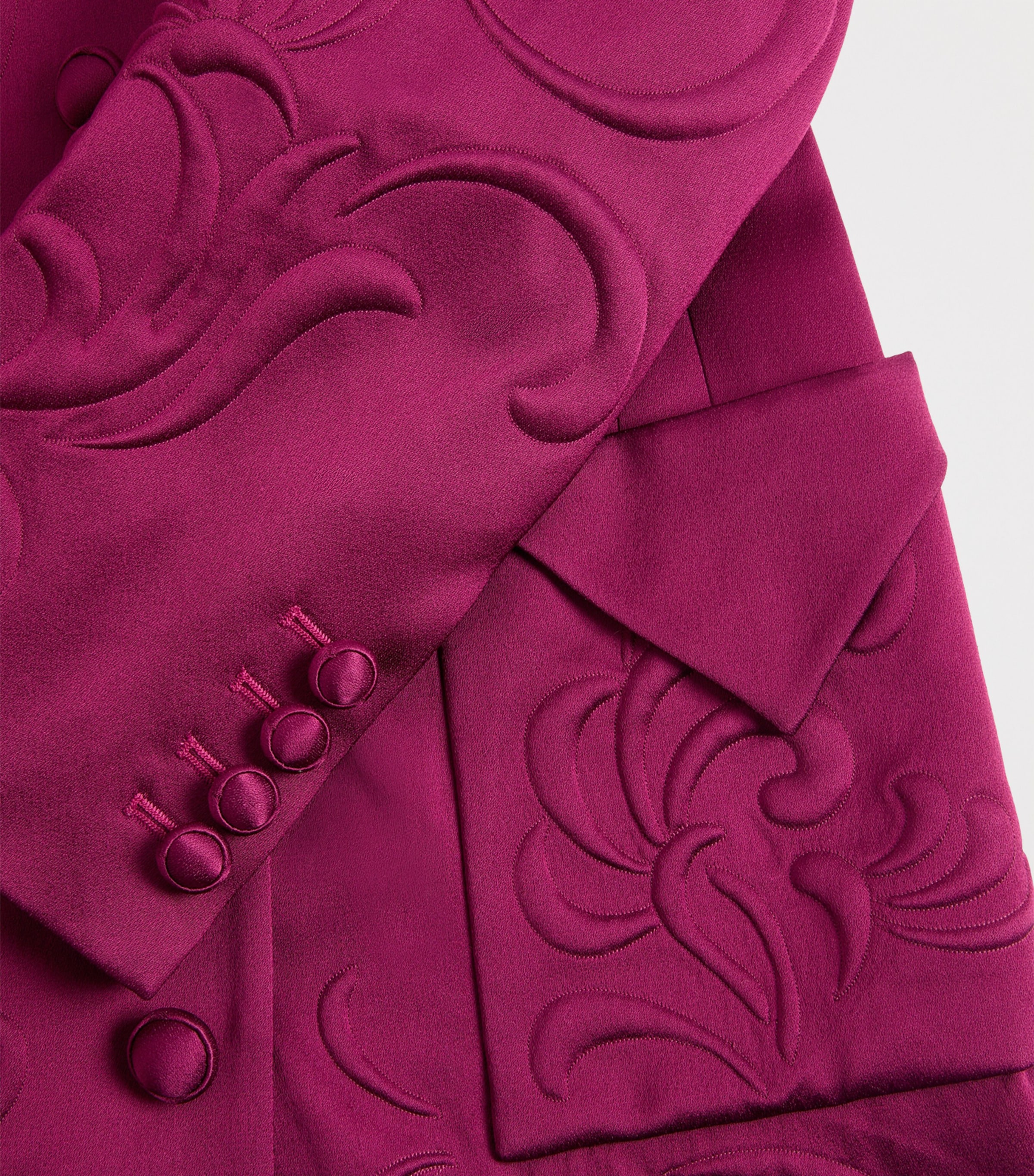 Valentino Womens Satin Embroidered Coat Image 3