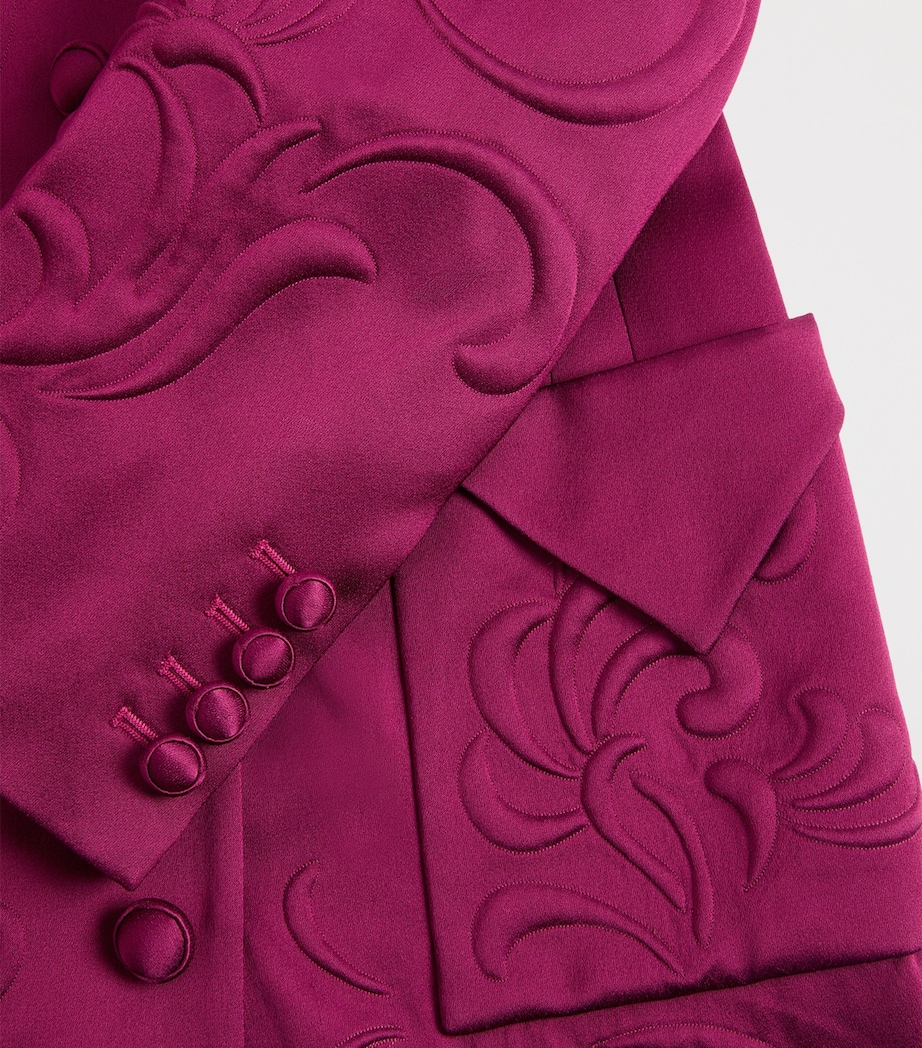 Valentino Womens Satin Embroidered Coat Image 3