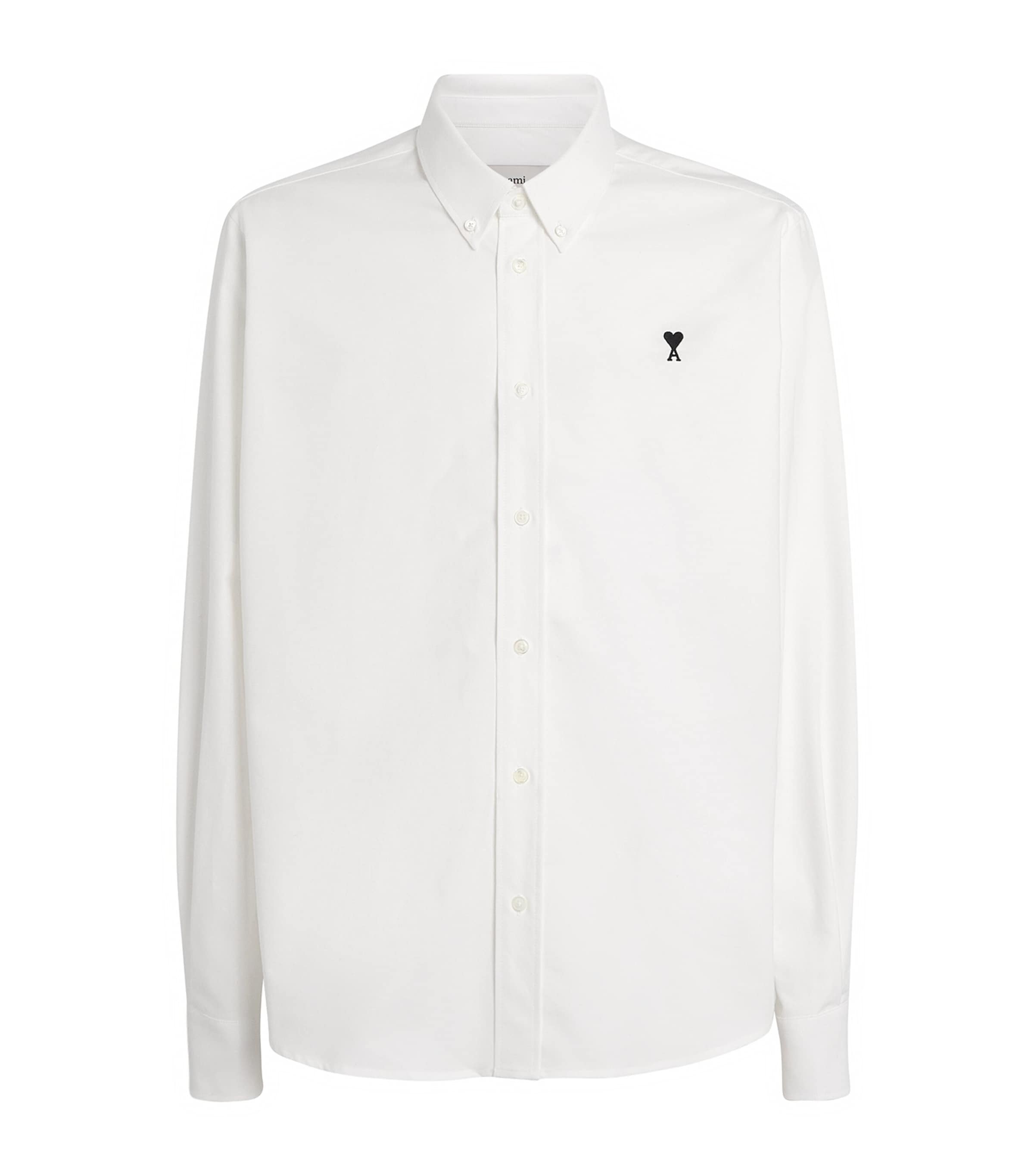 AMI Paris Cotton Ami de Coeur Oxford Shirt | Men Clothing | Workwear | Shirts | Casual Shirts | Designers | Ami Paris | Men Wardrobe Essentials