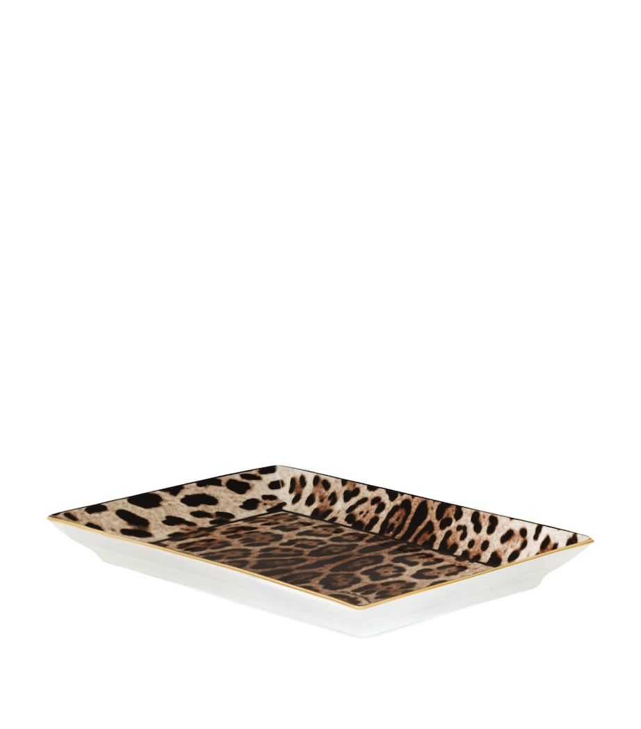 Dolce&Gabbana Casa Porcelain Leopardo Trinket Tray Leopardo Image 1