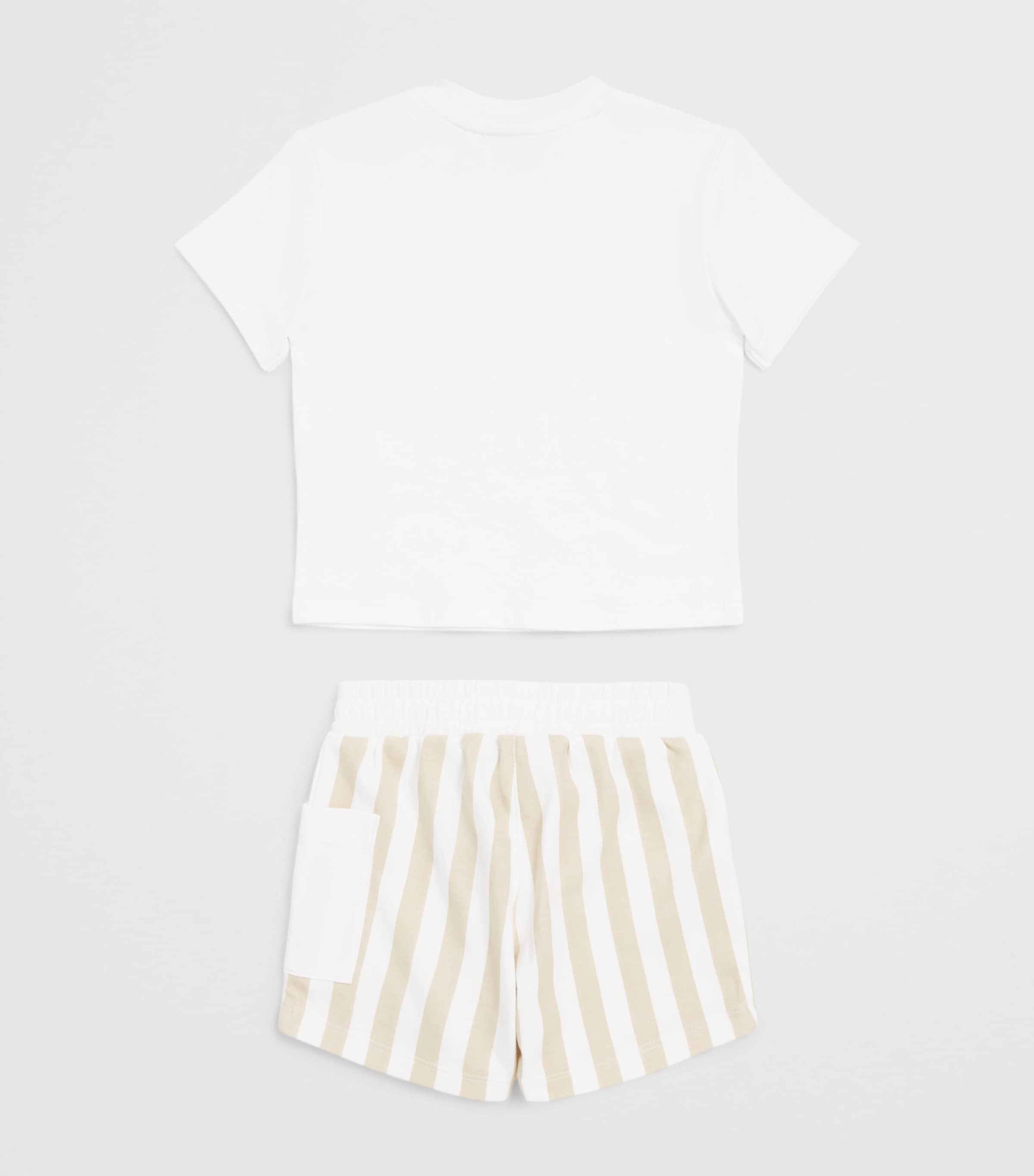 BOSS Kidswear Logo T-Shirt and Stripe Shorts Set (3-18 Months) Image 2