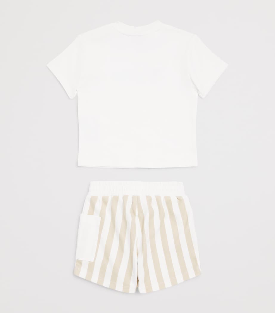 BOSS Kidswear Logo T-Shirt and Stripe Shorts Set (3-18 Months) Image 2