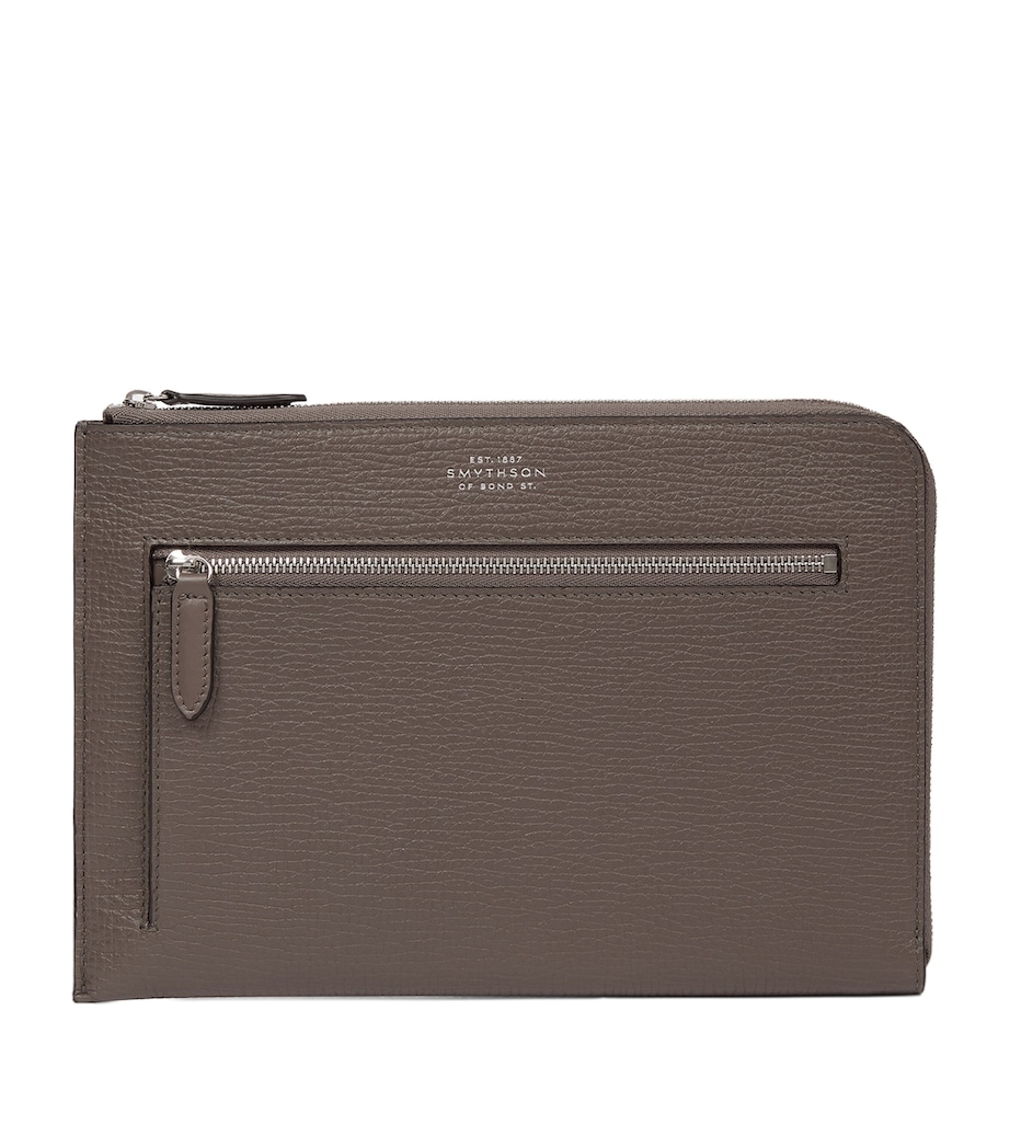Leather Organiser Pouch DARK TAUPE Image 1