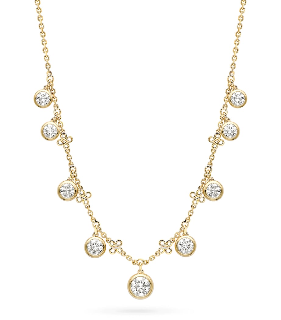 Large Yellow Gold and Diamond Beach Necklace 18CT YELLOW GOLD Image 1