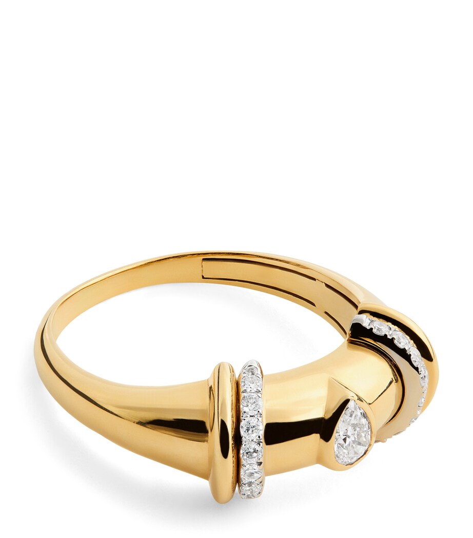 L'ATELIER NAWBAR Yellow Gold and Diamond Sailor Moon Ring Yellow Gold Image 1