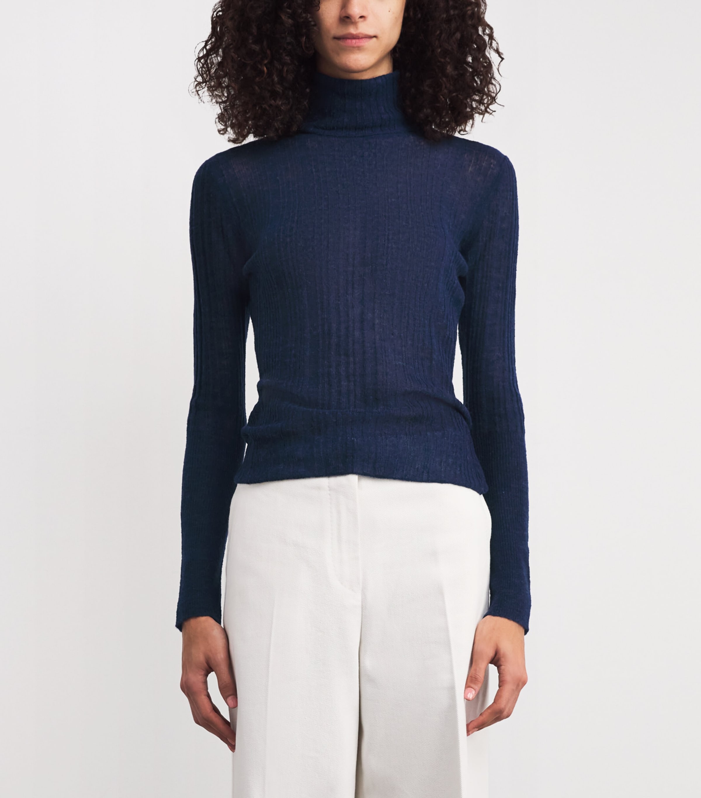 Wool-Blend Molony Rollneck Sweater INDIGO Image 3