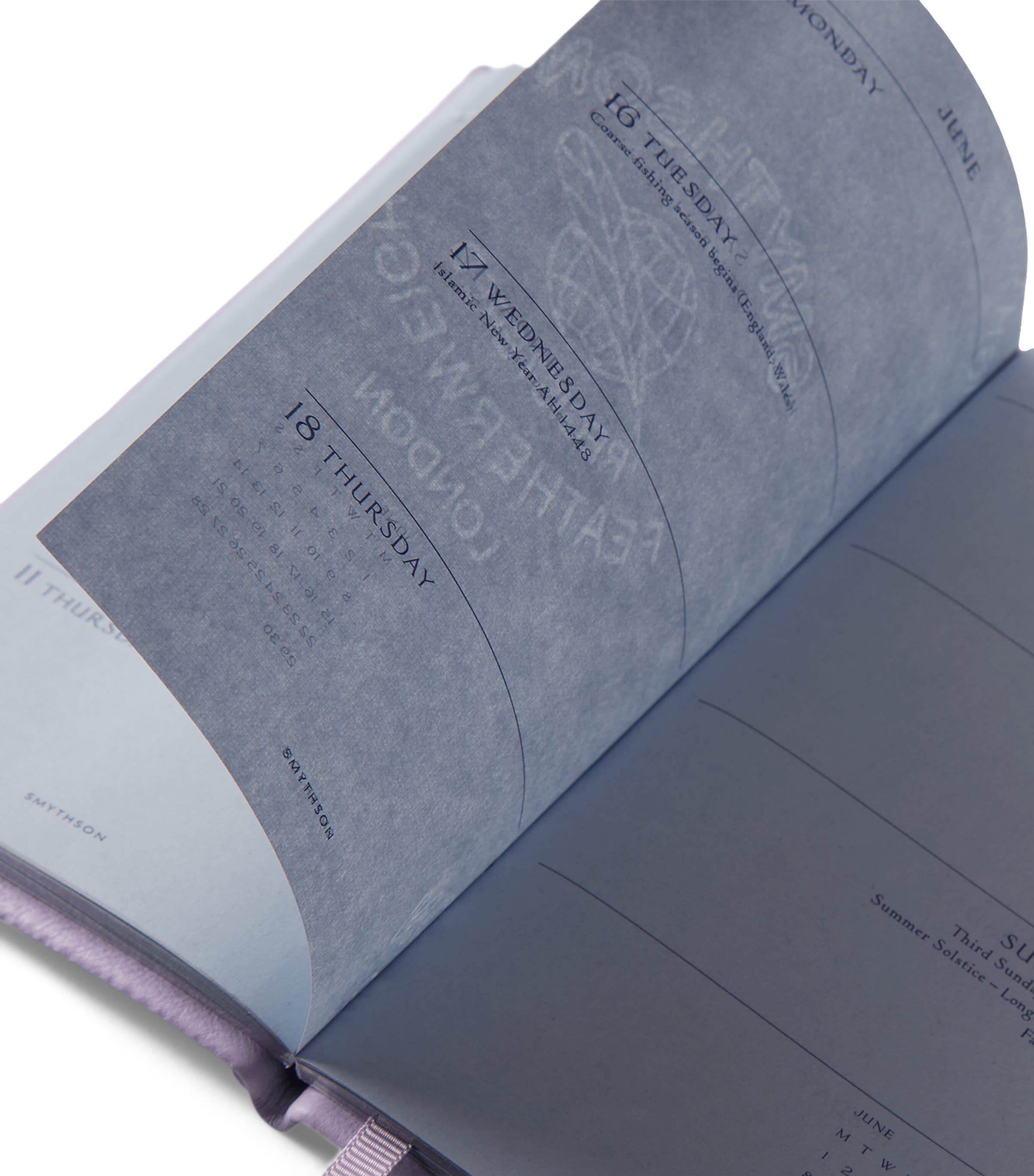 Panama Leather Weekly Diary 2026 LILAC Image 3