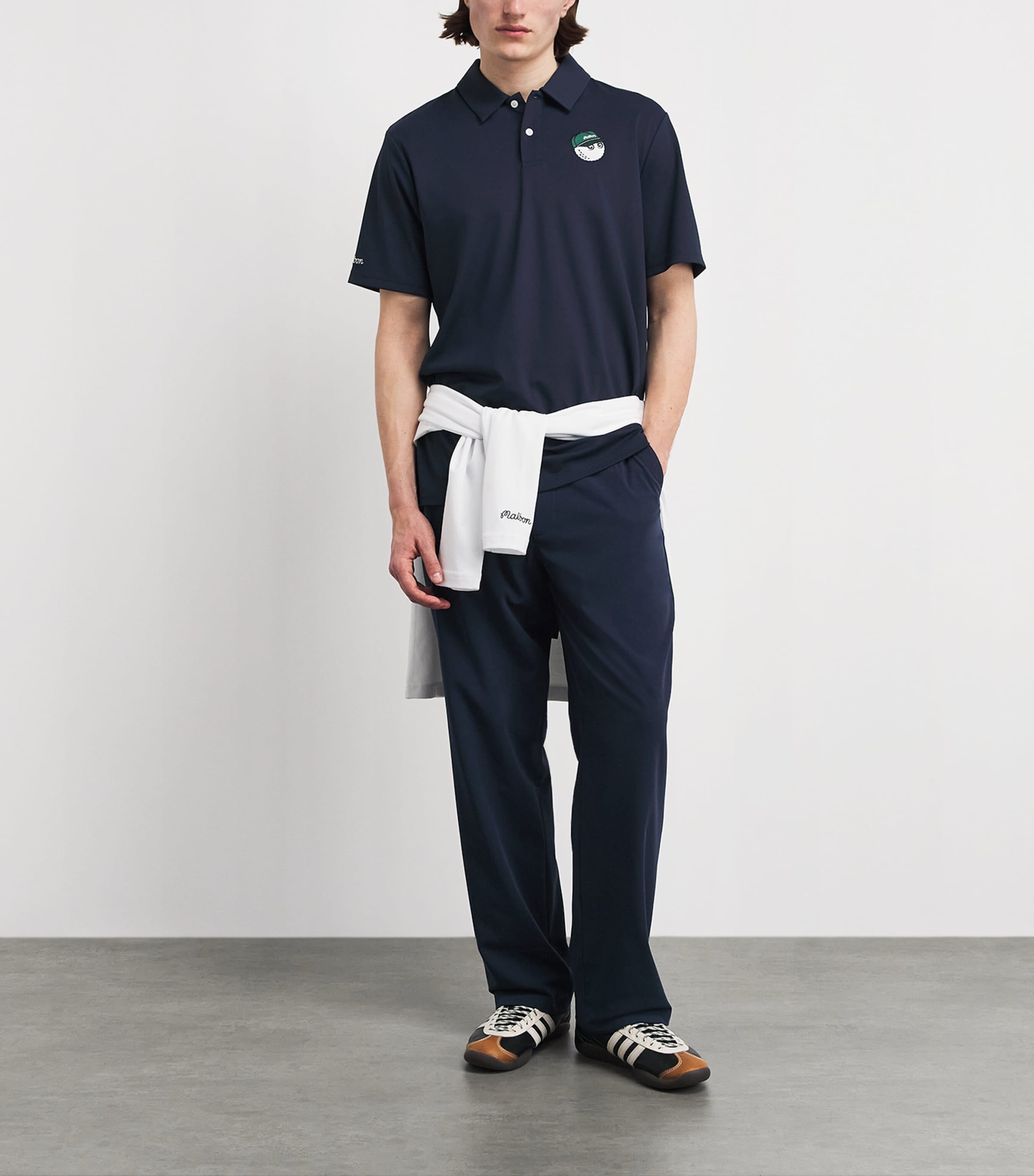 Malbon Mens Fairway Baldwin Polo Shirt Navy Image 2