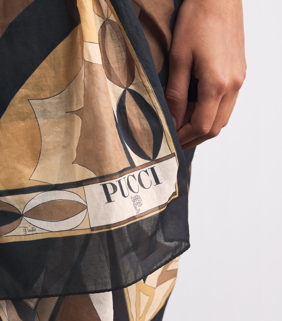 Cotton Collane Print Sarong 027/BLACK GOLD Image 5