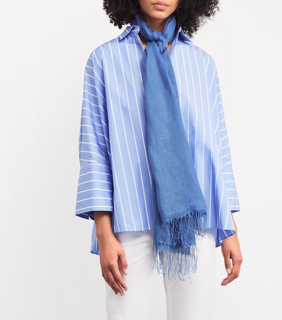 Weekend Max Mara Linen Stole Scarf Purple Image 4