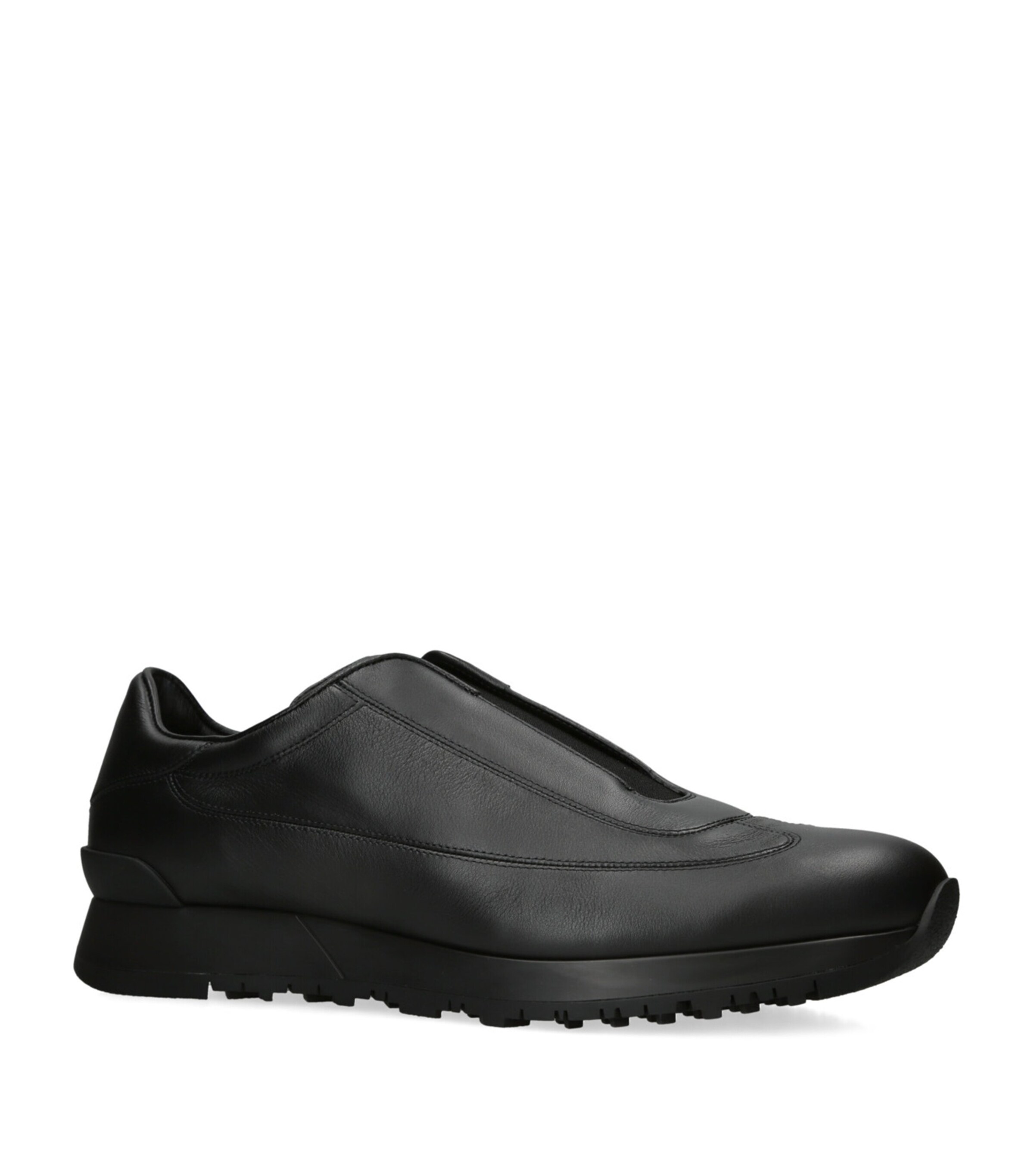 John Lobb Leather Lift Slip-On Sneakers Black Image 4