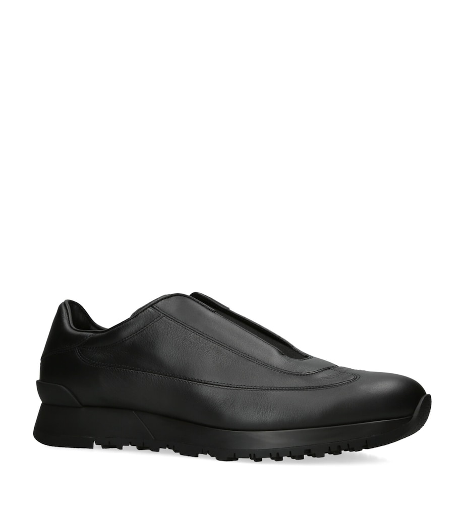 John Lobb Leather Lift Slip-On Sneakers Black Image 4