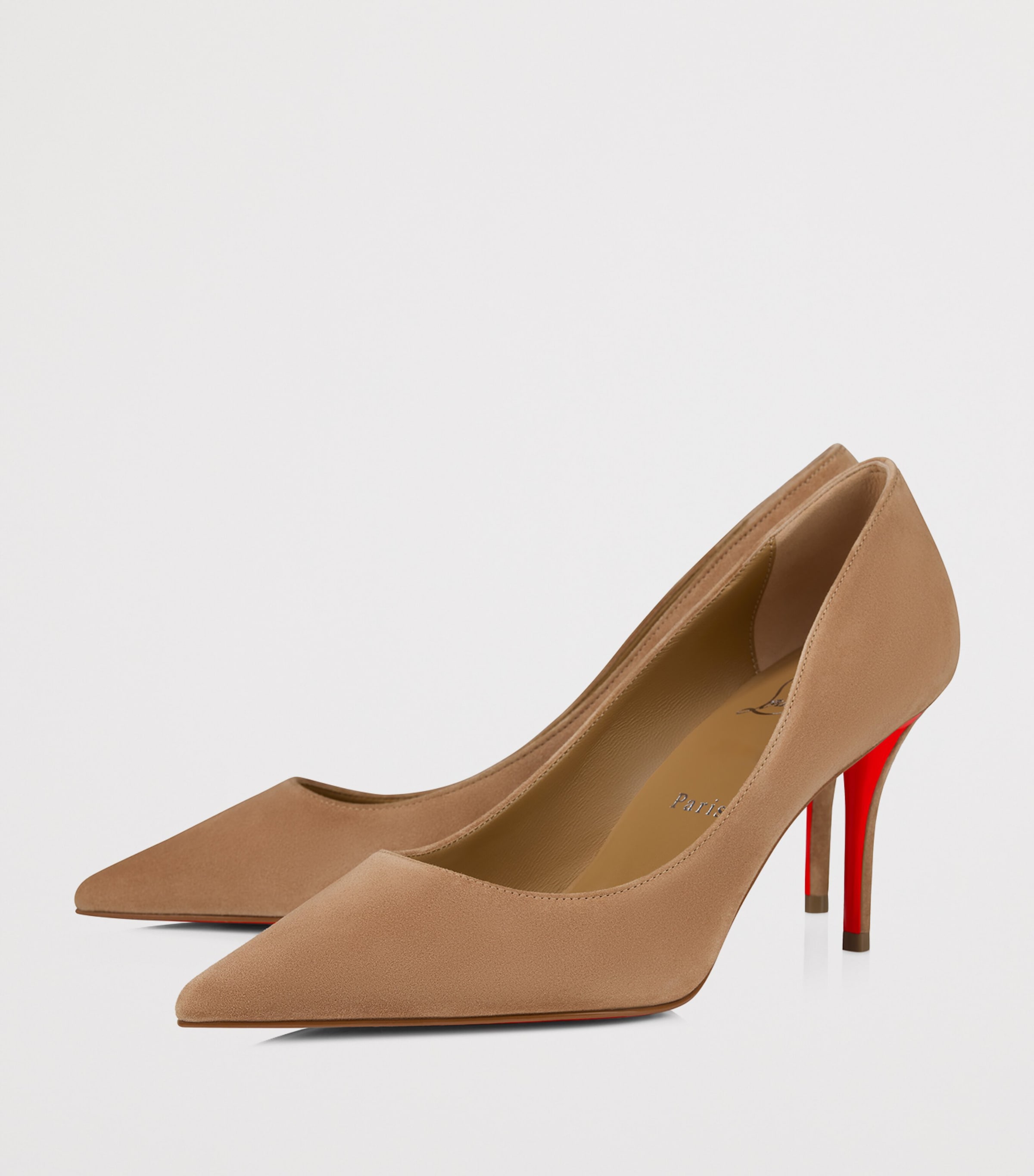 Christian Louboutin Beige Miss Z Velour Pumps 80 | Harrods US